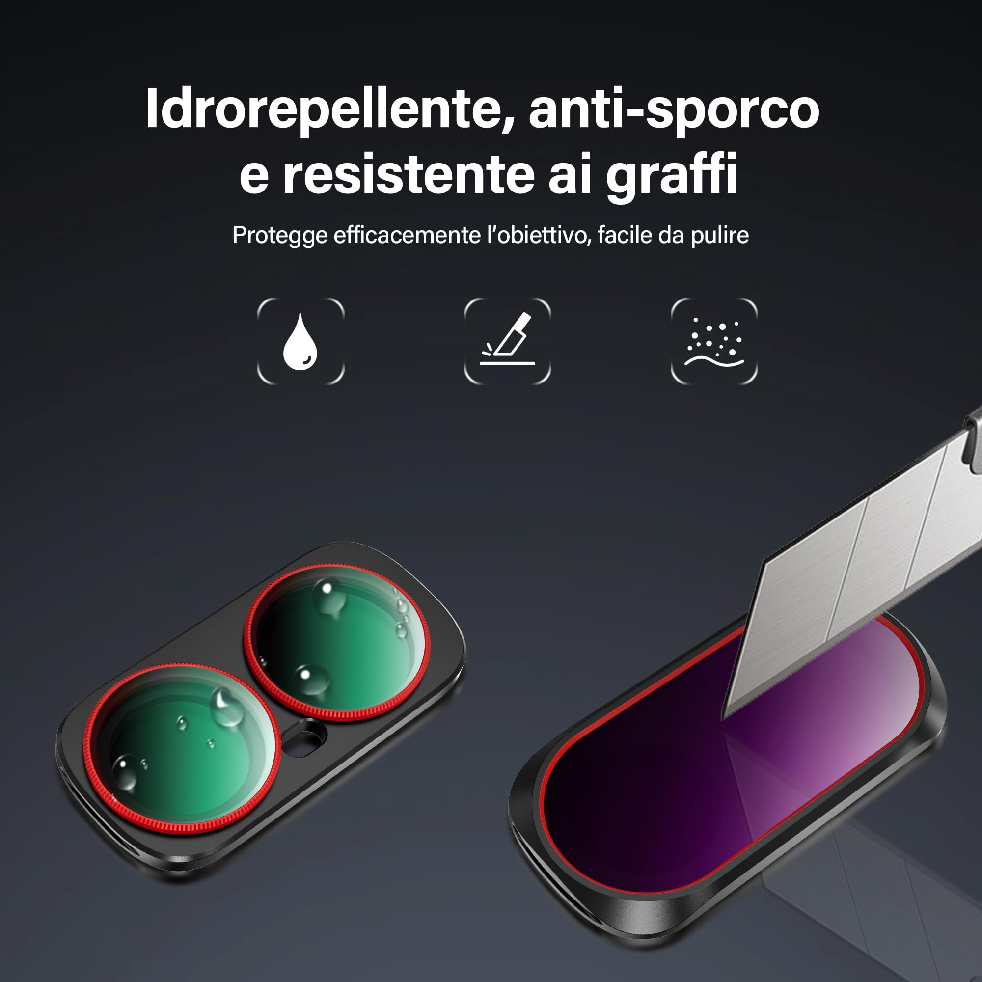 WalkingWay Set Filtri UV CPL Black Mist 1/4 LPR Notturno Luna Ultra