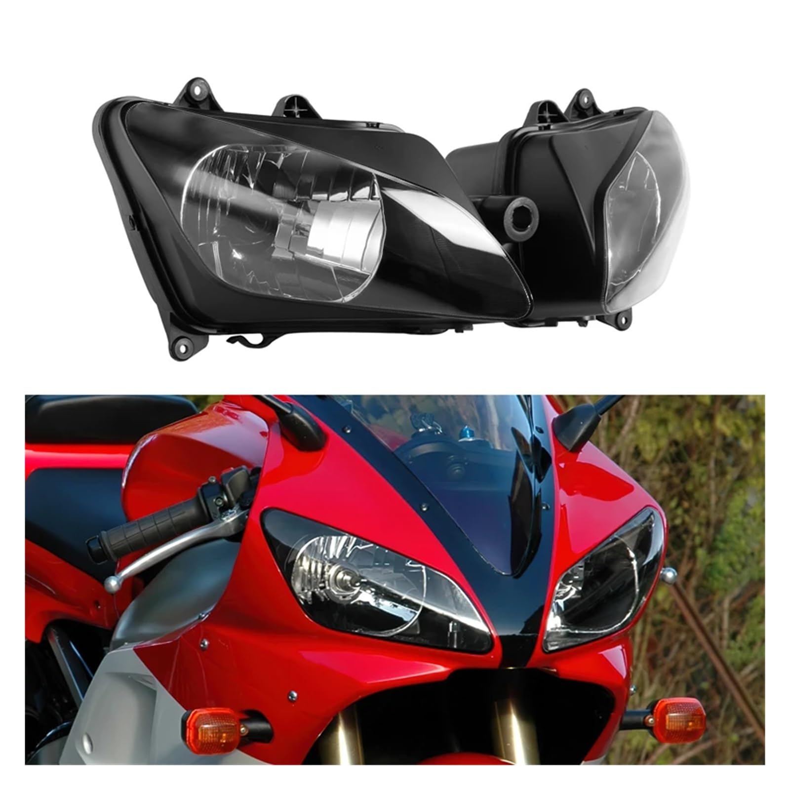 Front Headlight Head Light Lamp Assembly Compatible With Yamaha YZF R1 YZF-R1 2000-2001 headlights assembly