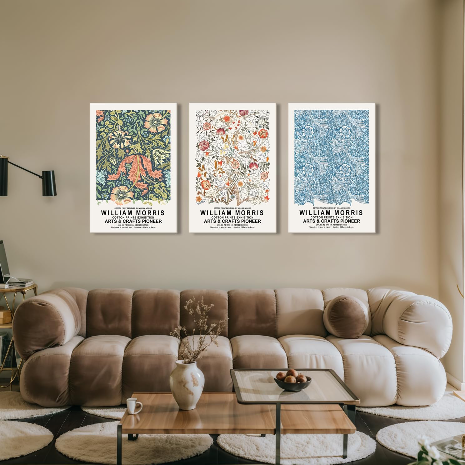 Amazon.co.jp: SUNCN フレーム入りウィリアム・モリス ウォールアート