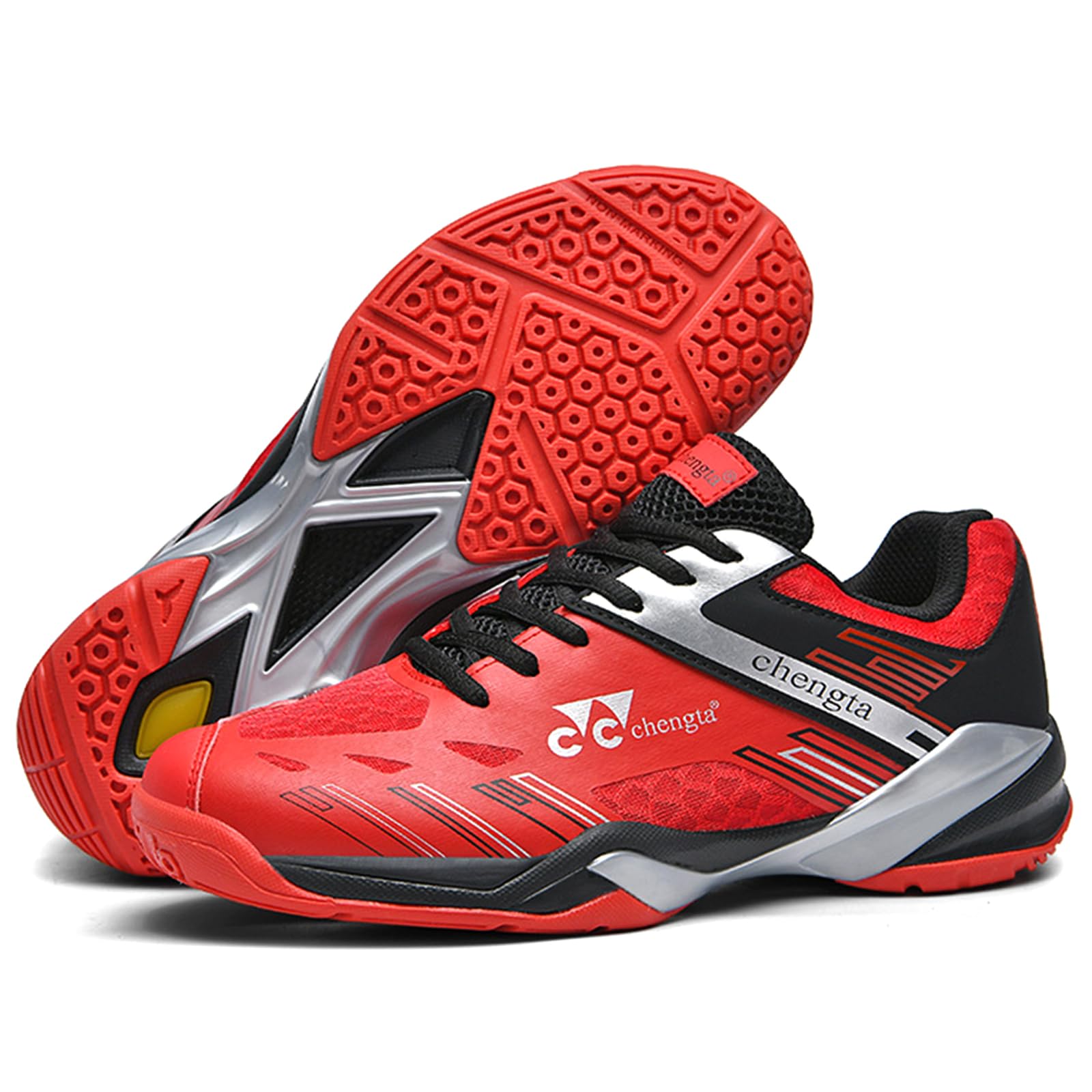 Chaussures de badminton de squash pour homme, légères, en cuir, antidérapantes, pour intérieur et extérieur, raquetball