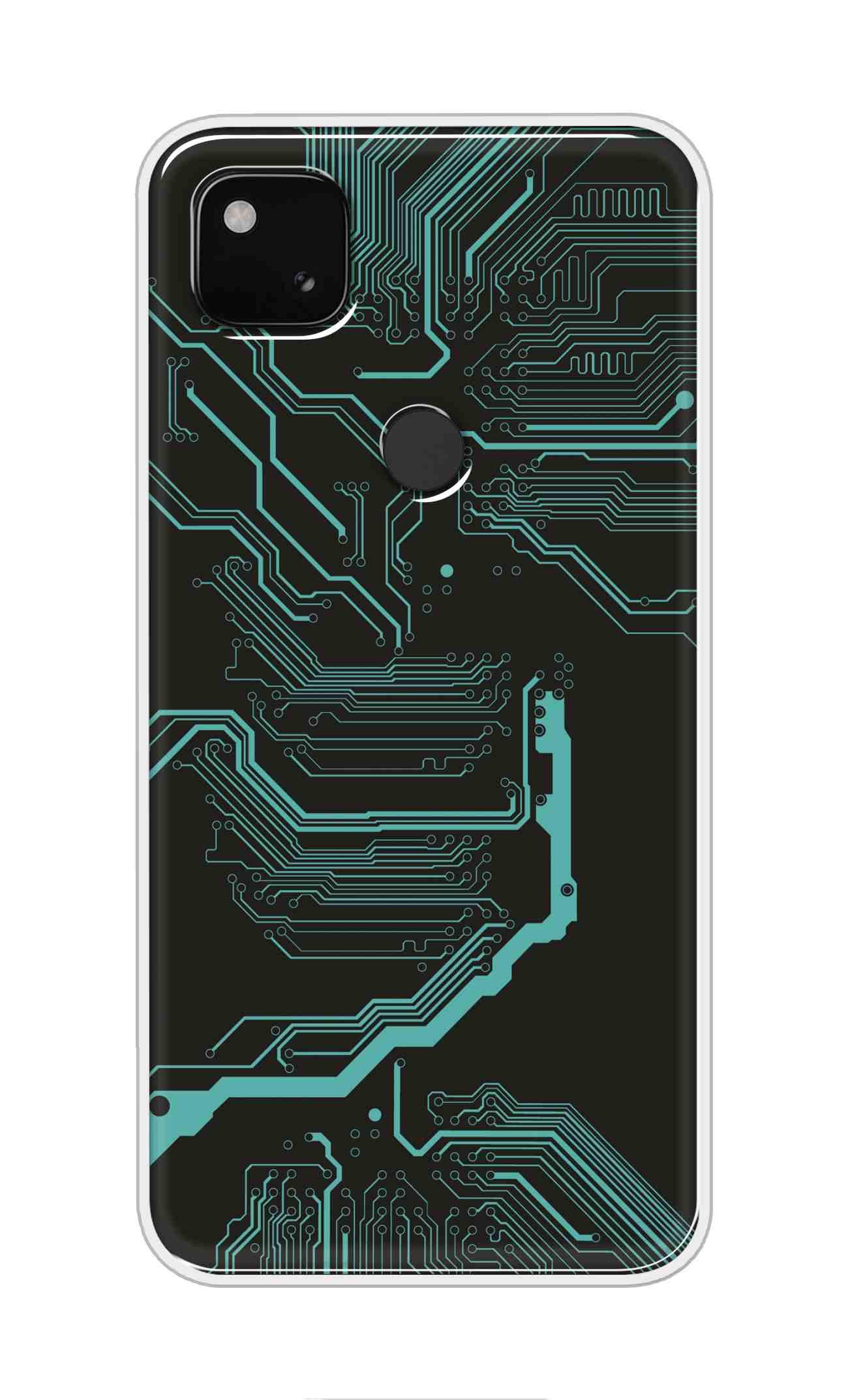 SHAIVYA Soft Flexible Case Cover for Google Pixel 4A (fine Connections Printed Cover) - style600-307