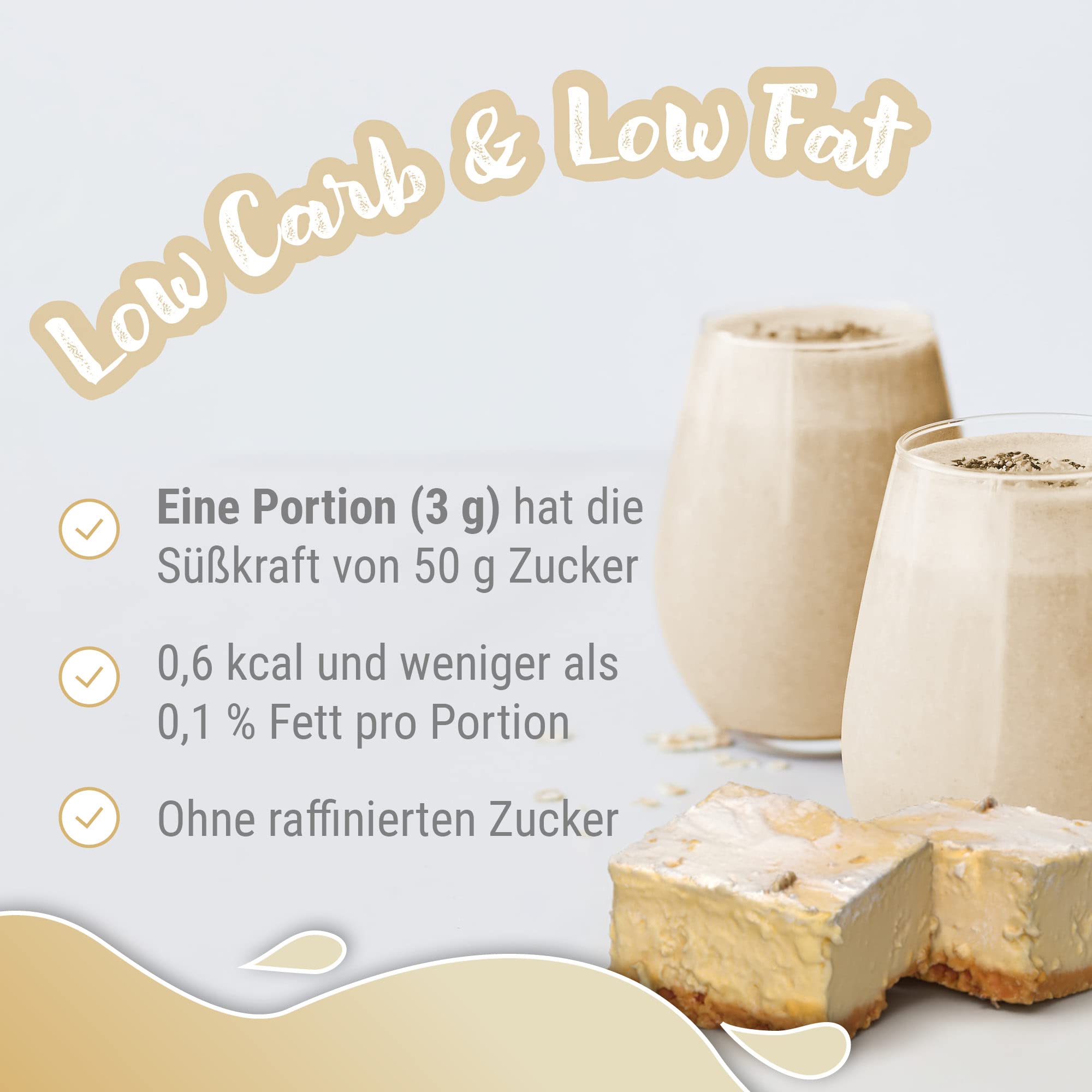 Powerstar FLAV’ ZERO 250 g | Geschmackspulver kalorienarm & vegan | Deutsche Herstellung | Nur 0,6 kcal pro Portion | Aromapulver für Speisen, Shakes & zum Backen | New York Cheesecake