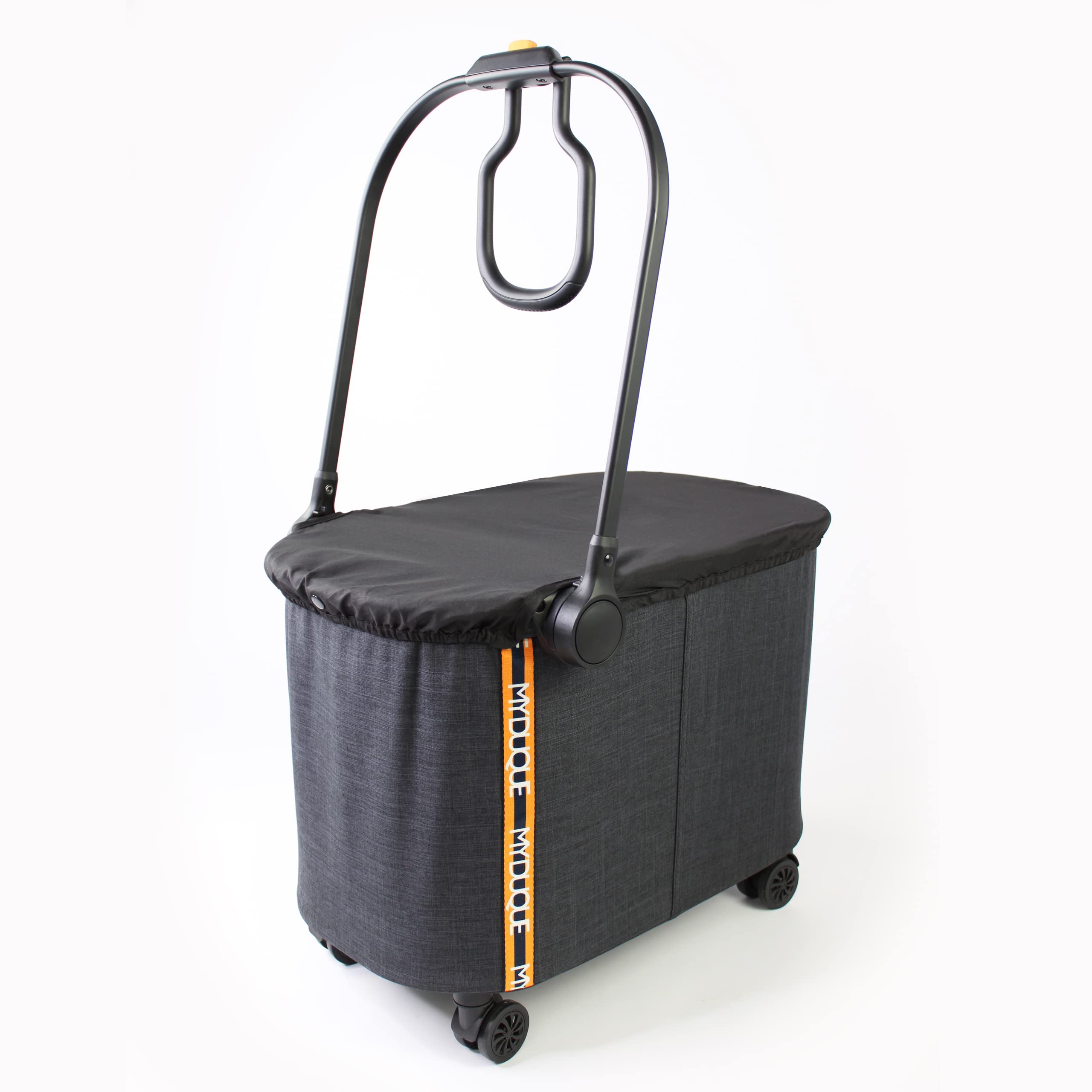 Milo Einkaufskorb bis 10 kg | Faltbarer Einkaufstrolley | Flexibler XL Einkaufswagen mit doppelt gegliedertem Griff | Klappbox auf Rollen – Praktischer Bollerwagen faltbar in Schwarz