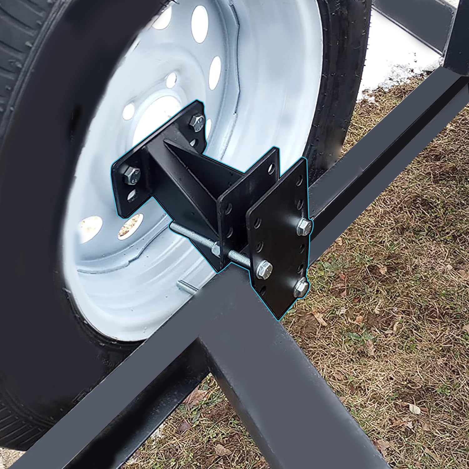 YIBEICO Heavy Duty Spare Tire Carrier Mount for Trailer, Tire Bracket Tire Holder for Truck Boat Trailer ,Up to 160Lbs