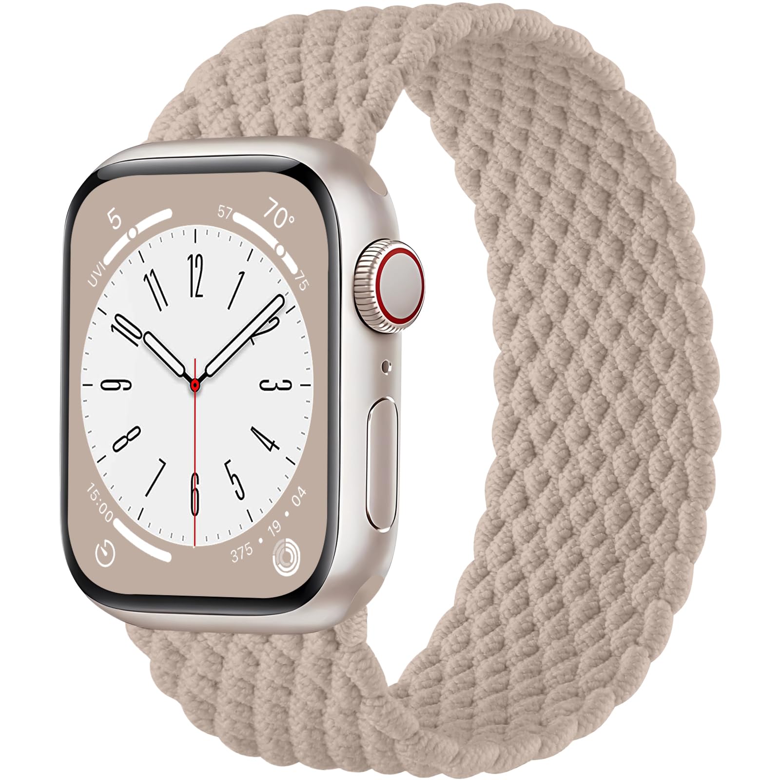 Maledan Braided Solo Loop Strap Compatible with Apple Watch Strap 38mm 40mm 41mm 42mm 44mm 45mm 46mm 49mm for Women Men, Adjustable Stretchy Sport Band for iWatch SE Series 10 9 8 7 6 5 4 3 2 1 — view 9
