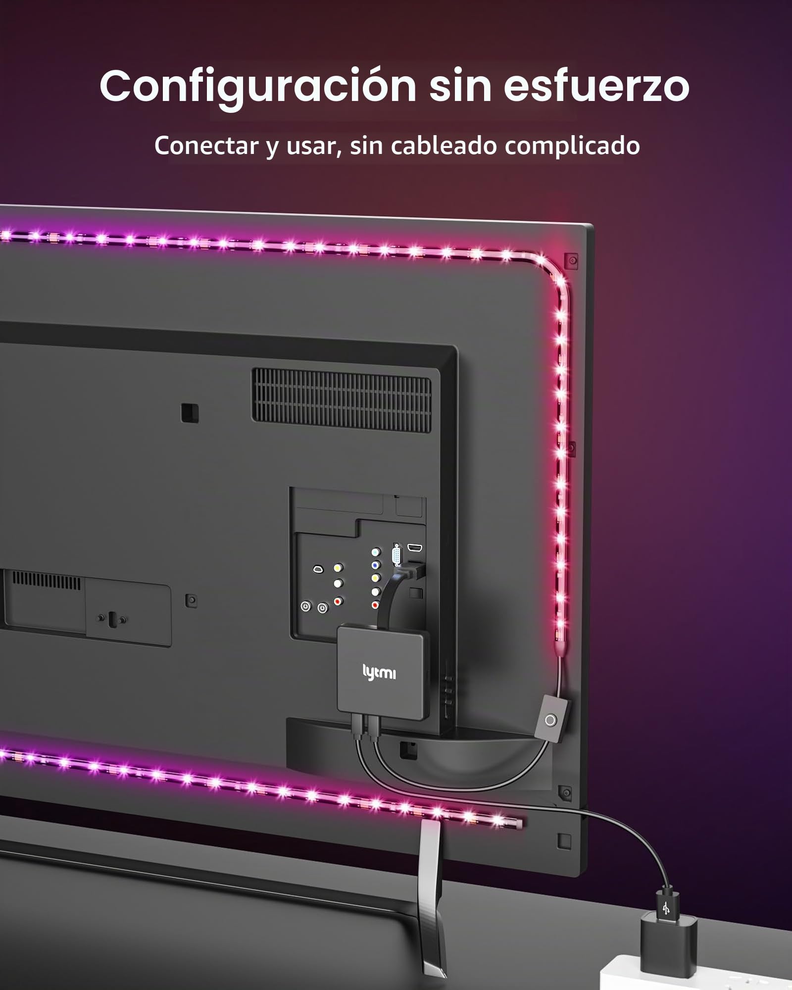 Amazon.com: Lytmi Retroiluminación LED para TV con HDMI 2.0 Sync