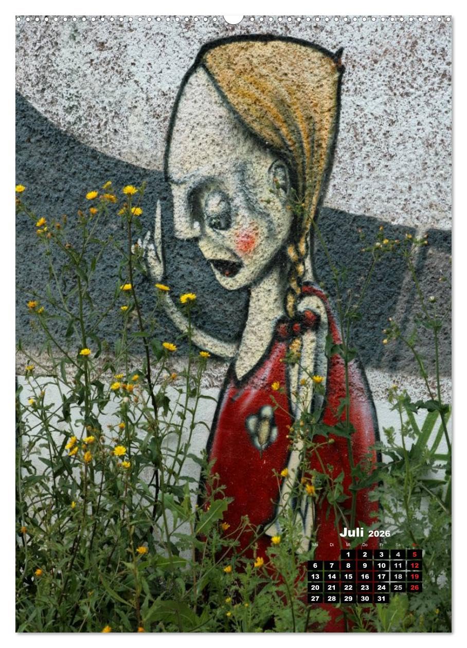 Graffiti & Streetart 2026 (hochwertiger Premium Wandkalender 2026 DIN A2 hoch), Kunstdruck in Hochglanz