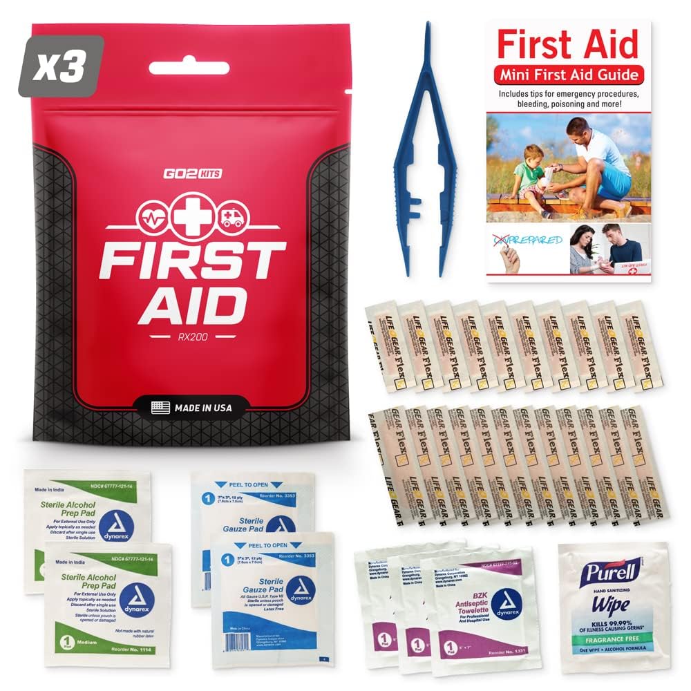 38-Piece First Aid Kit 2 0 Basic Plus Emergency First Aid Kit for Home Work Travel Red 38