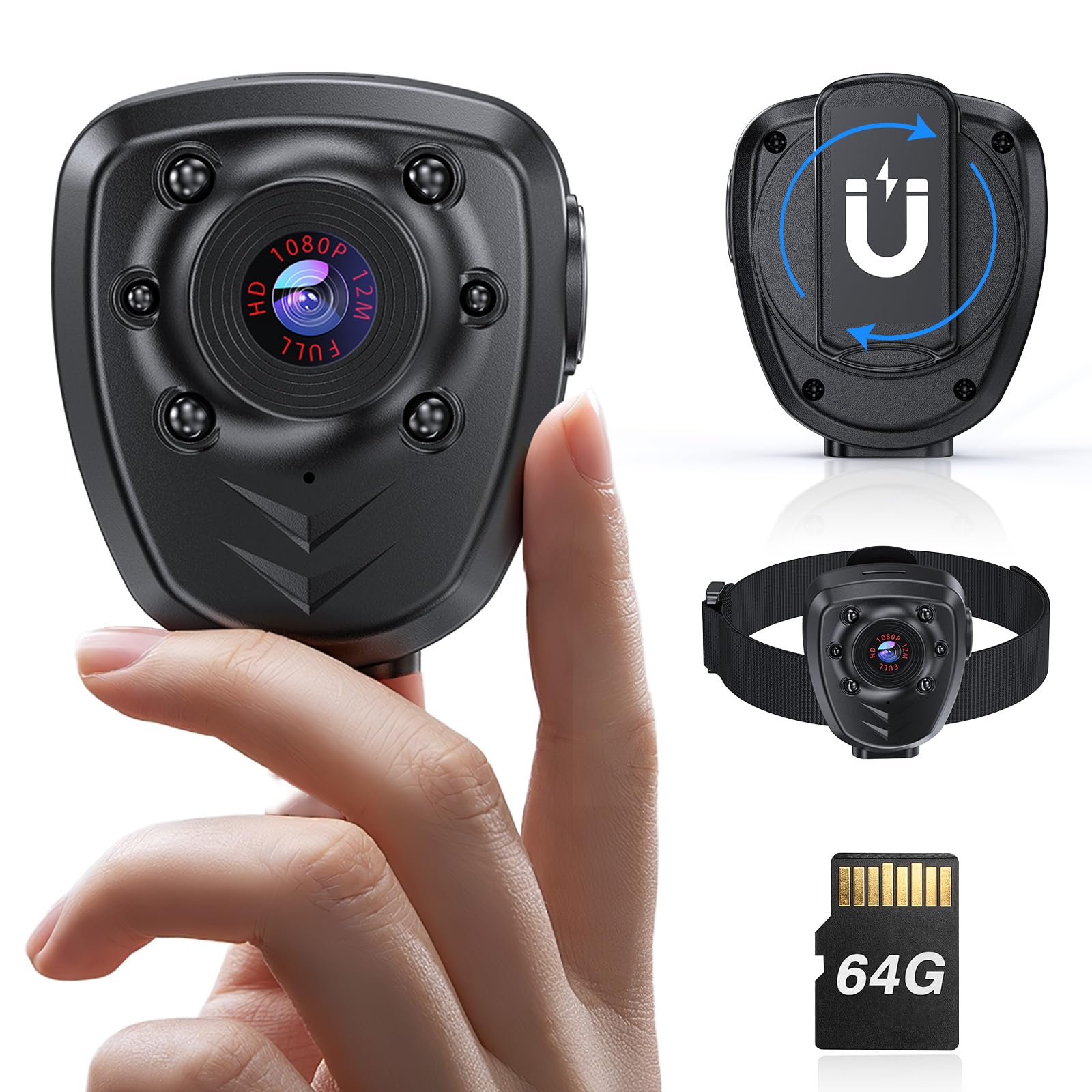 Losfom Z12 Mini Body Camera held in hand, showing its compact size.