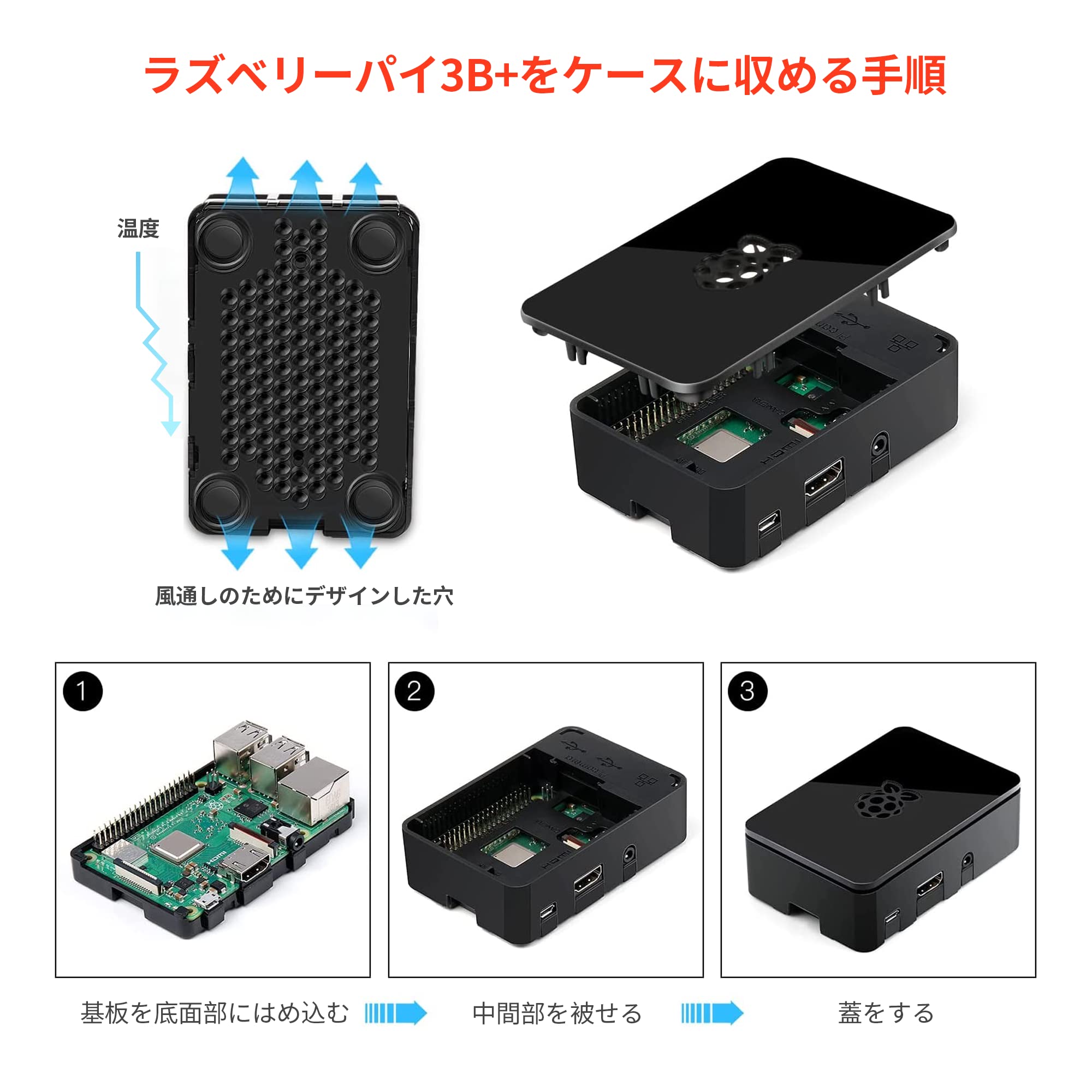 Amazon.co.jp: TRASKIT Kit for Raspberry Pi 3B+ /ラズベリーパイ