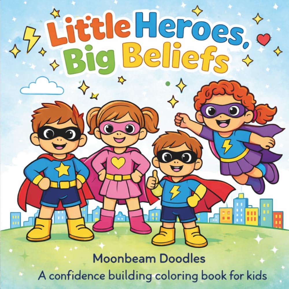 Little Heroes, Big Beliefs: A confidence building coloring book for kids
