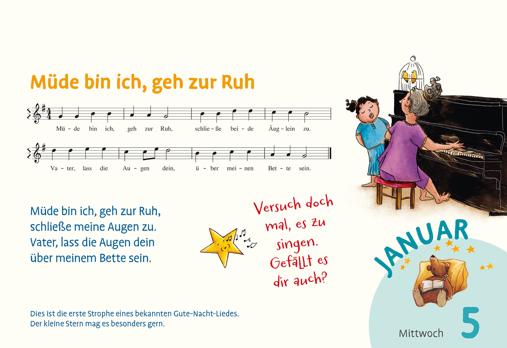 Gute-Nacht-Kalender mit dem kleinen Stern 2022: Abendabreißkalender mit Geschichten und Einschlafritualen: Einschlafen mit deinem kleinen Stern - Kalender für jeden Tag