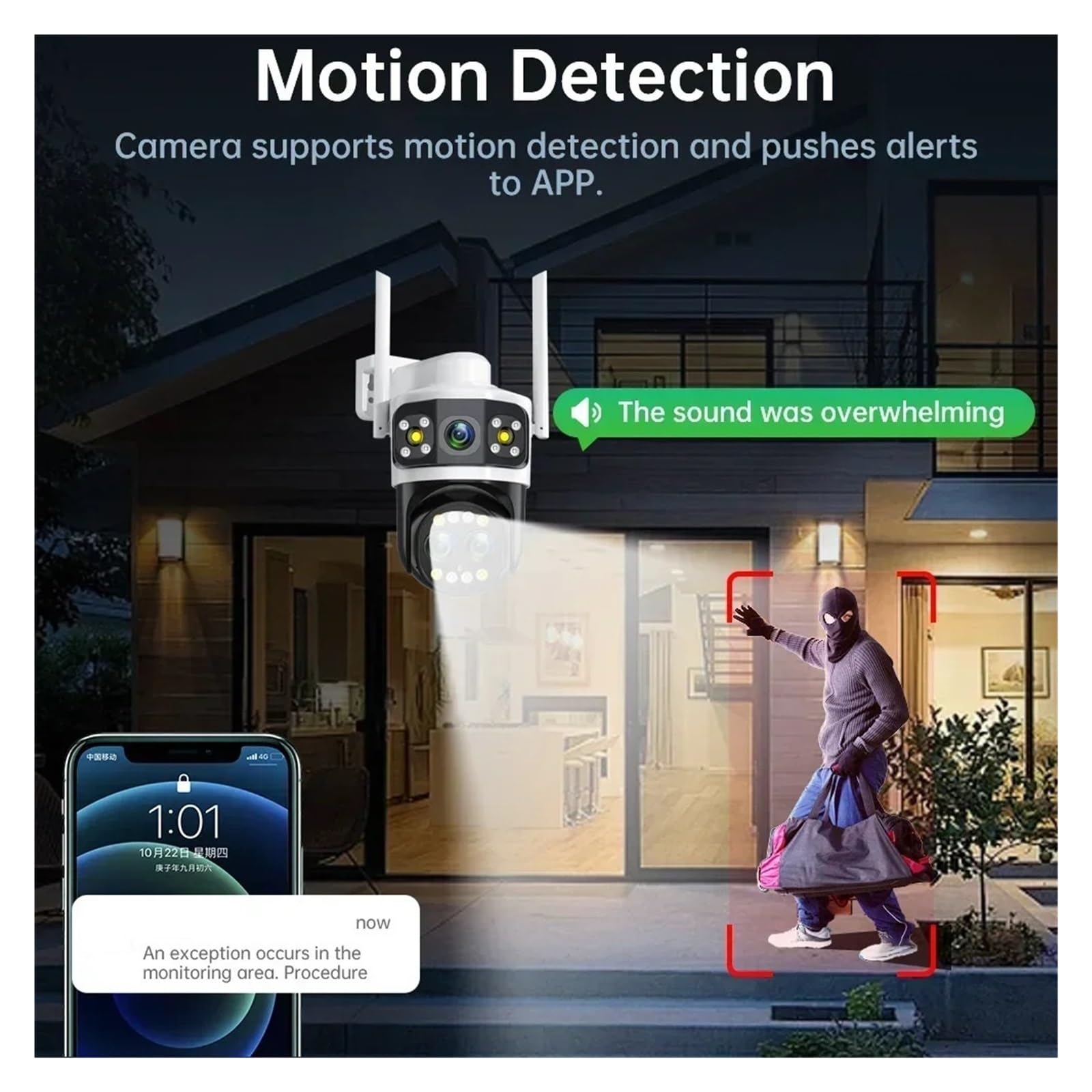 Telecamera WiFi for esterni da 8MP 6K con triplo obiettivo
