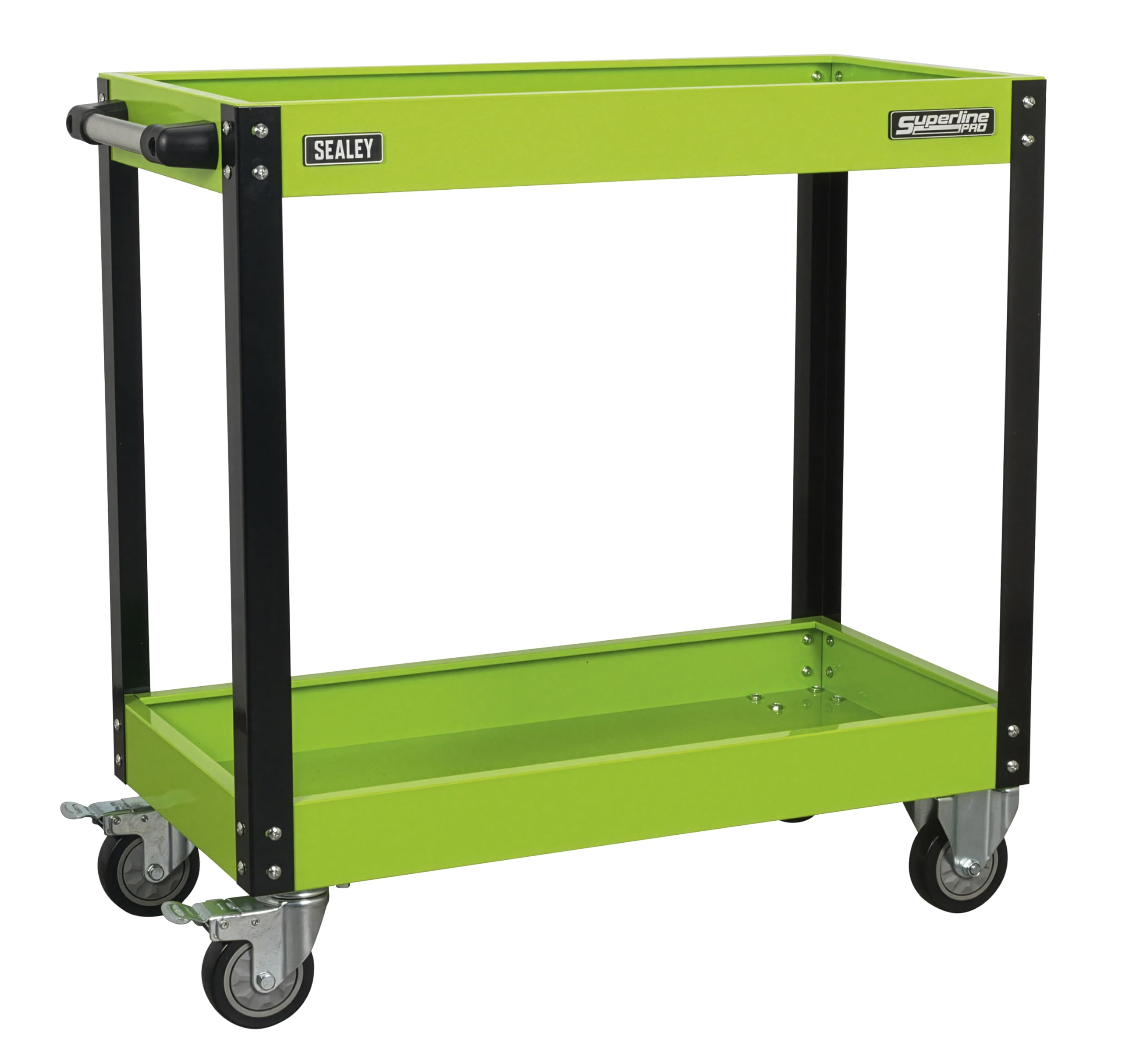 Sealey CX109HV Workshop Trolley 2-Level Heavy-Duty - Hi-Vis Green
