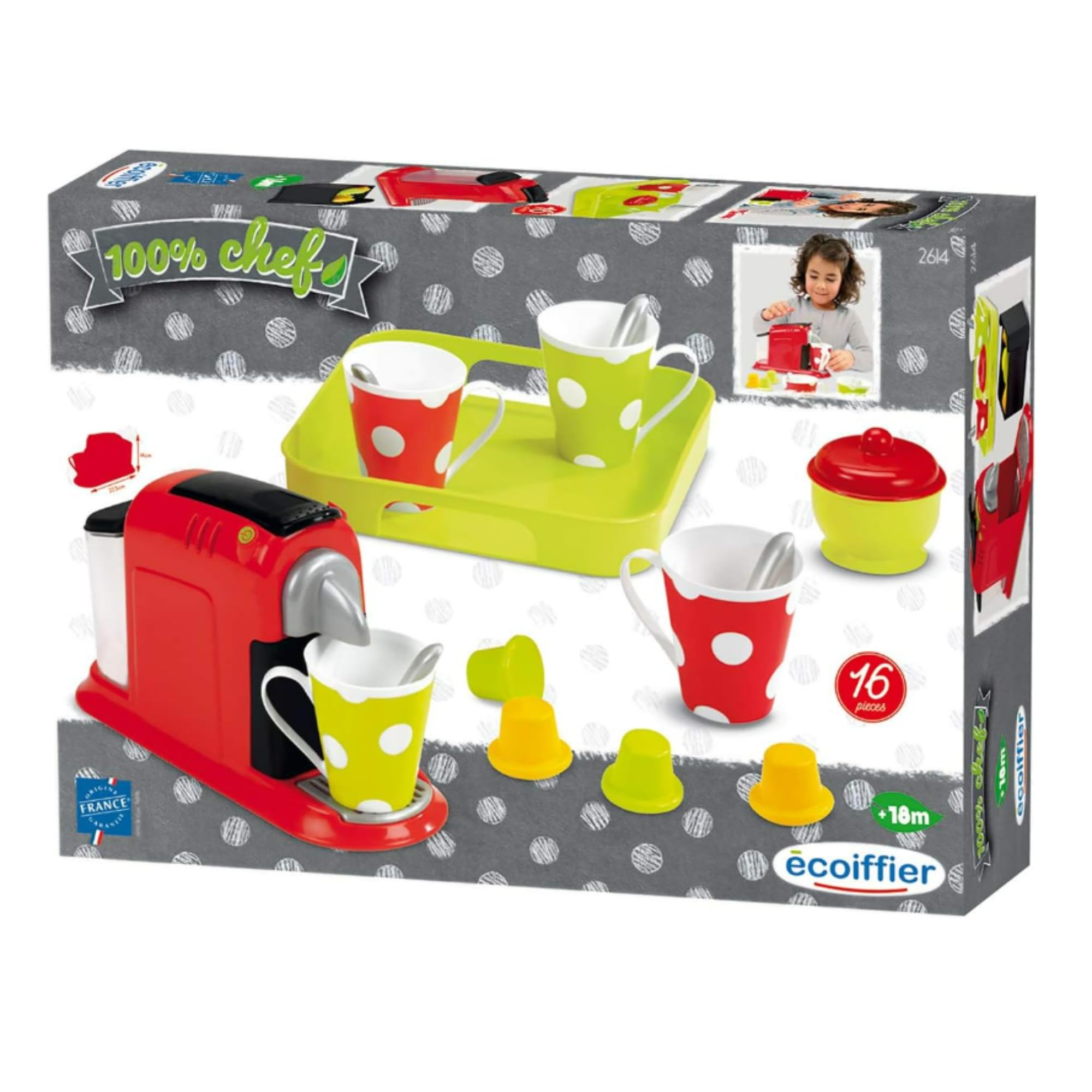 Veluoess Machine à café pour enfants, jouet avec lumière et son réa