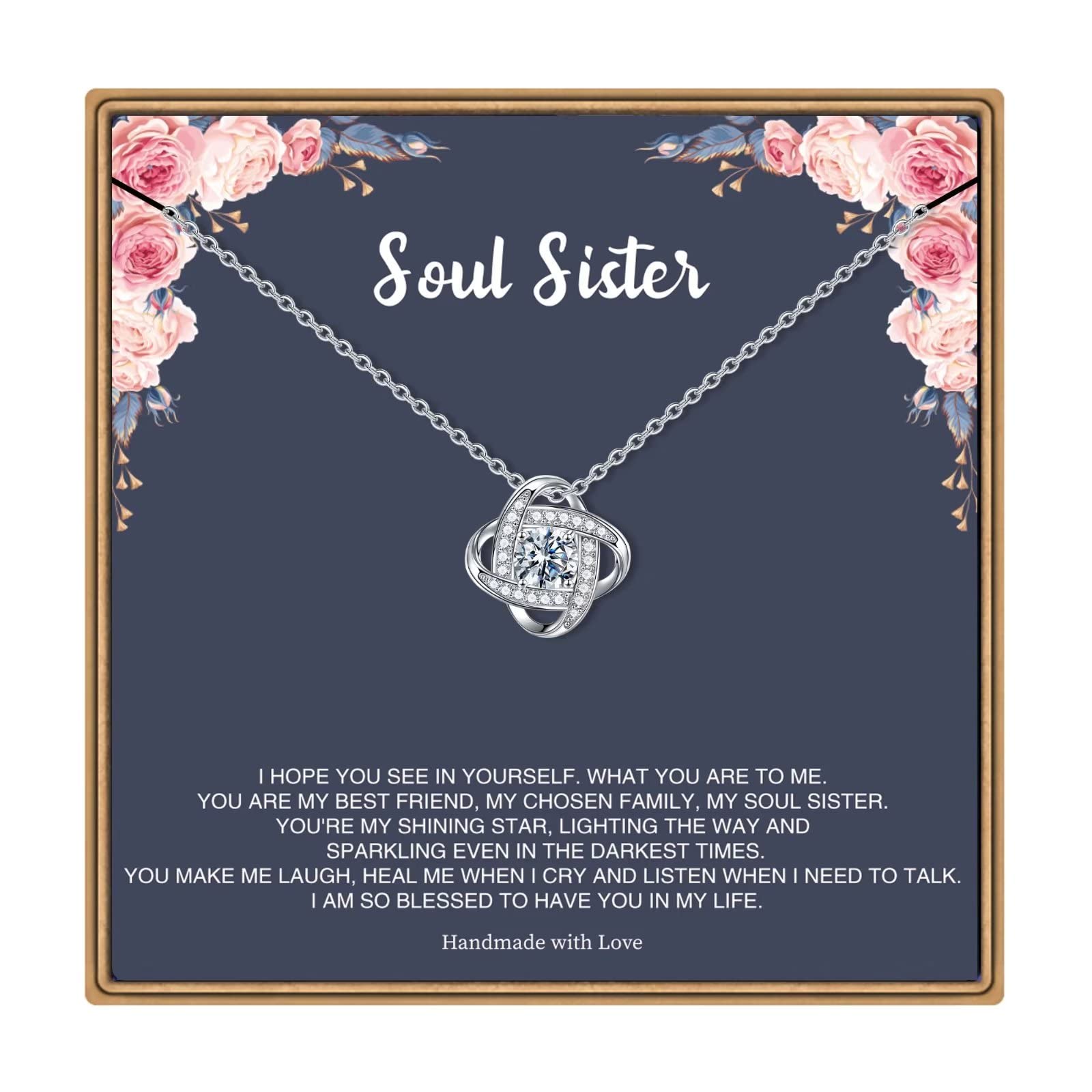 Dainty Love Knot Necklace For Women - 14K White Gold Plated, Cubic Zirconia, Adjustable Chain, Gift Ready