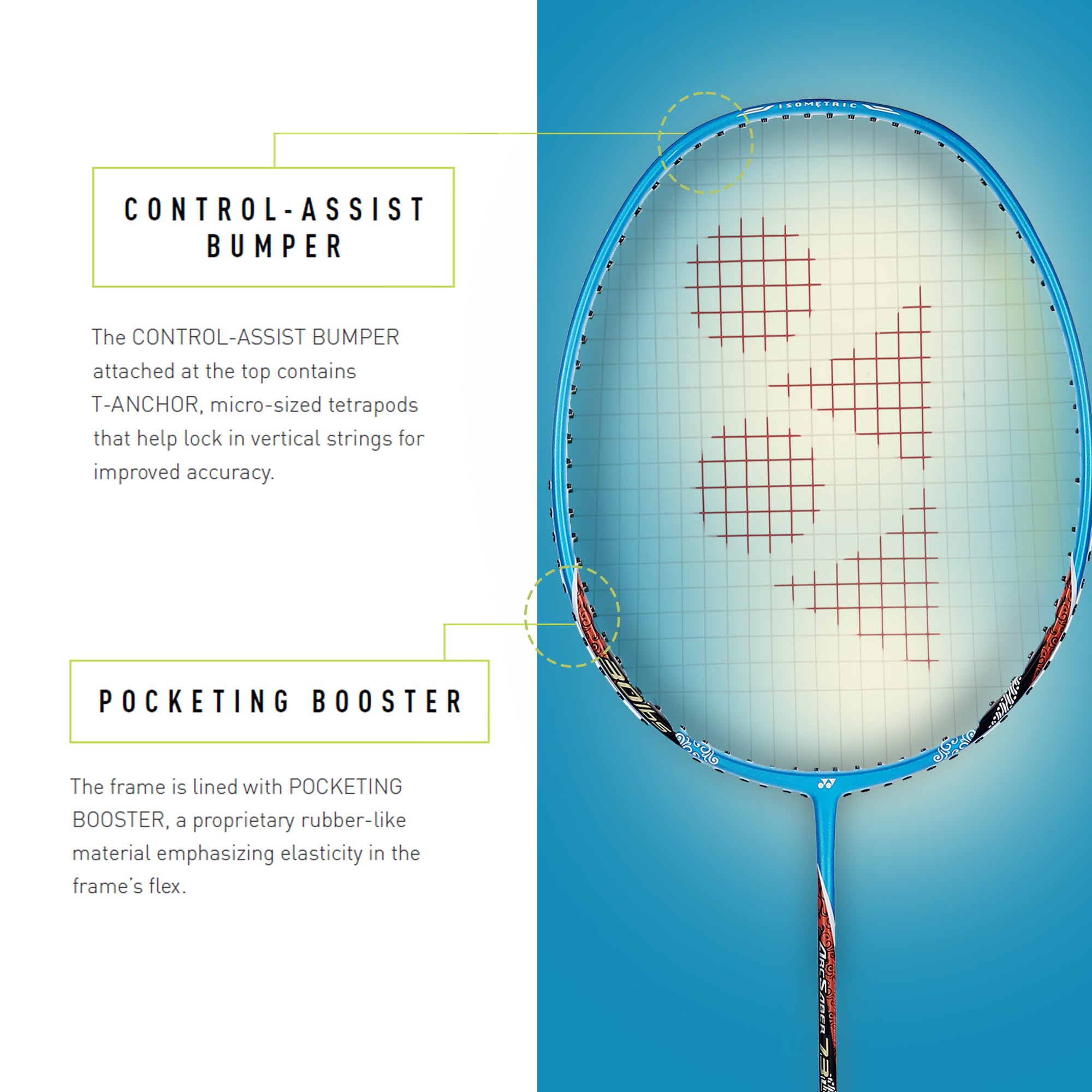 Yonex Carbon Graphit Badmintonschläger Arcsaber 73Light Turquoise G4 5U