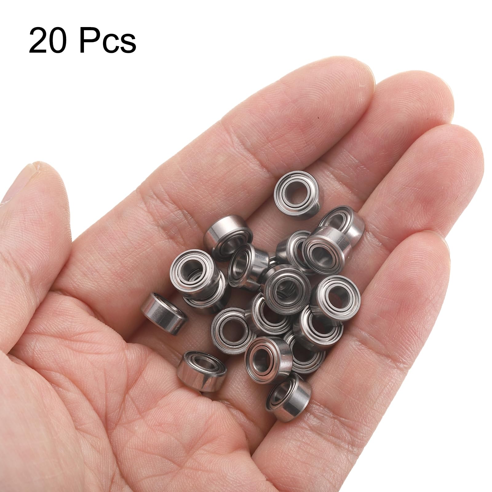 QUARKZMAN 20 szt. 684ZZ Łożysko 4x9x4mm, podwójne ekranowane łożysko ze stali chromowanej, łożyska kulkowe z głębokim rowkiem, P6 (ABEC 3)