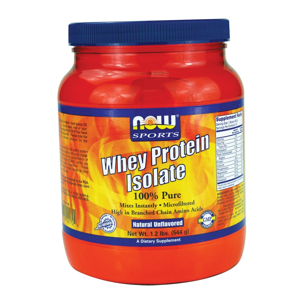 Now Foods: Whey Protein Isolate Unflavored Powder, 1.2 lb (2 pack)