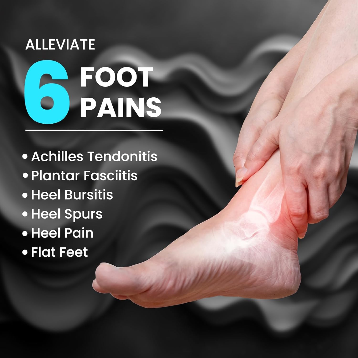 Plantar Fasciitis Inserts for Heel Pain - Welnove Arch Support Heel Cushions Insoles for Heel Pain Relief, Heel Spur, Achilles Tendon, Heel Cups for Most Shoes, Women's 6-9, Men's 5-8 - Image 2