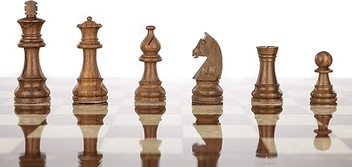 Chess and games shop Muba Staunton Classic - Piezas de ajedrez de madera con peso, fieltro King Edición Coleccionista Premium 3.25