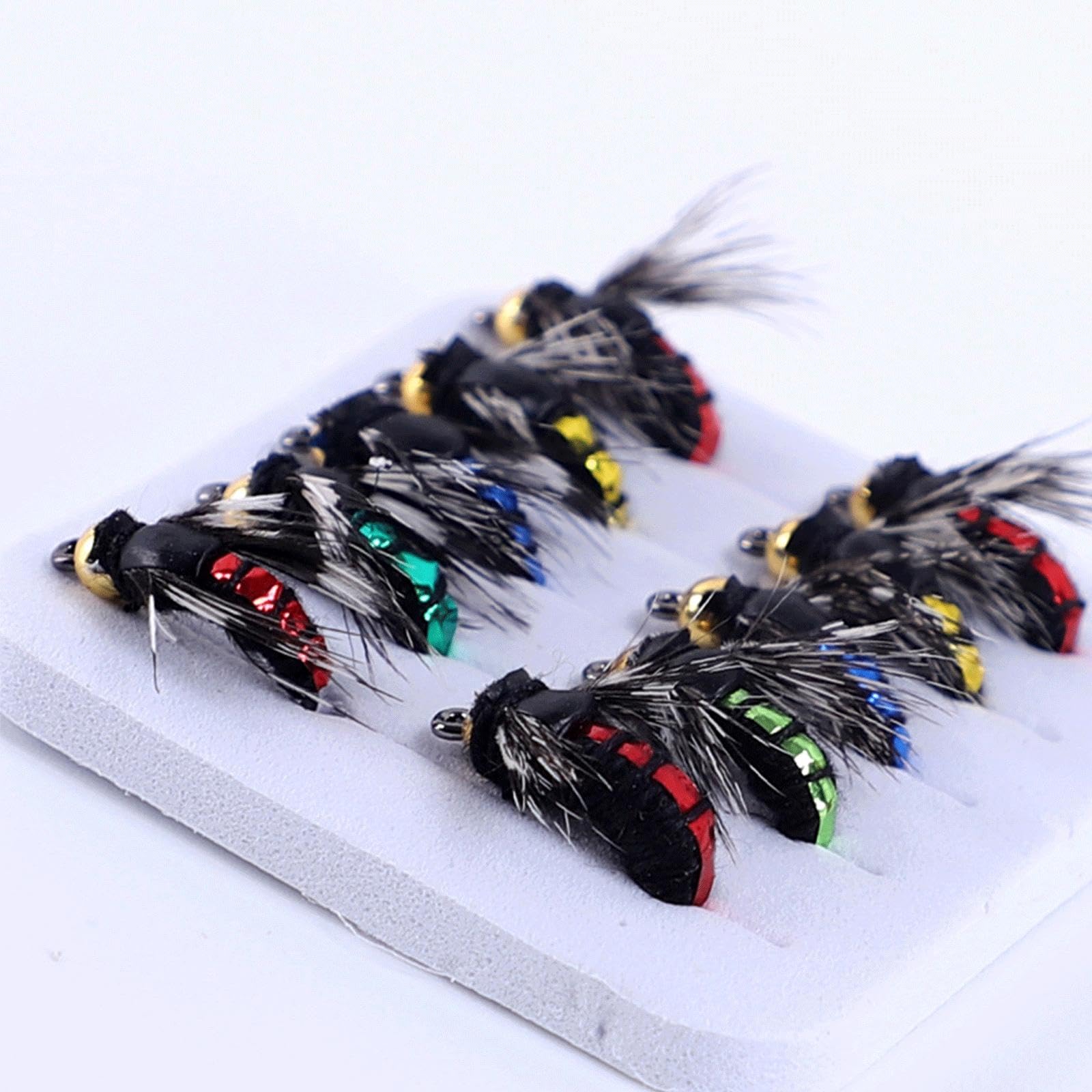 10pcs Fly Fishing Lures Kit Fishing Fly,Fly Fishing Kit Fly Fishing Lures,Handmade Lures Assortment Kit Artificial Bait Hooks for Bass Trout Salmon Fishing,Suitable for Freshwater and Saltwater