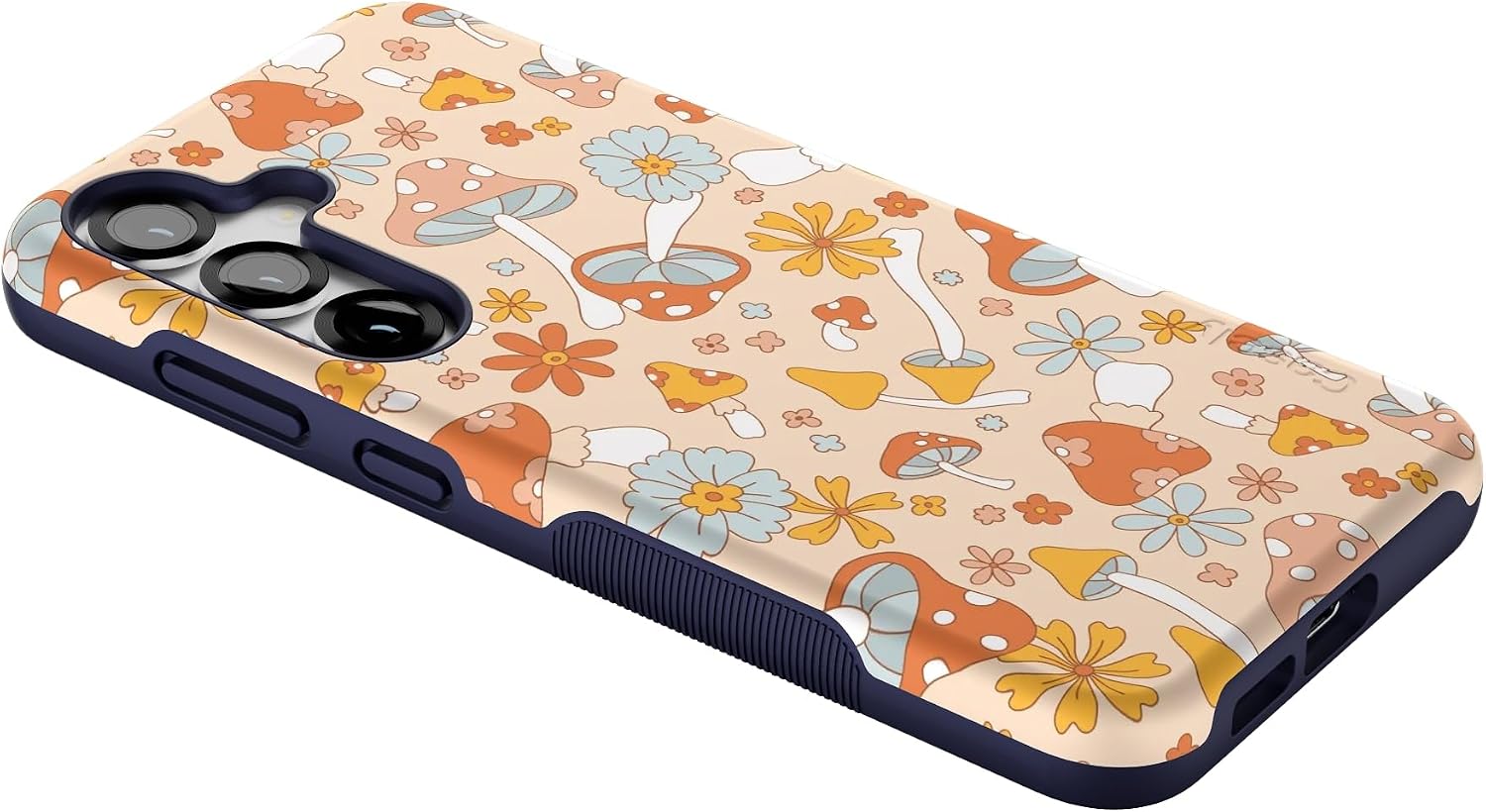 Casely Galaxy S25 Plus Case | Mushroom Magic | Retro Floral | Bold Protective Design | Compatible with MagSafe