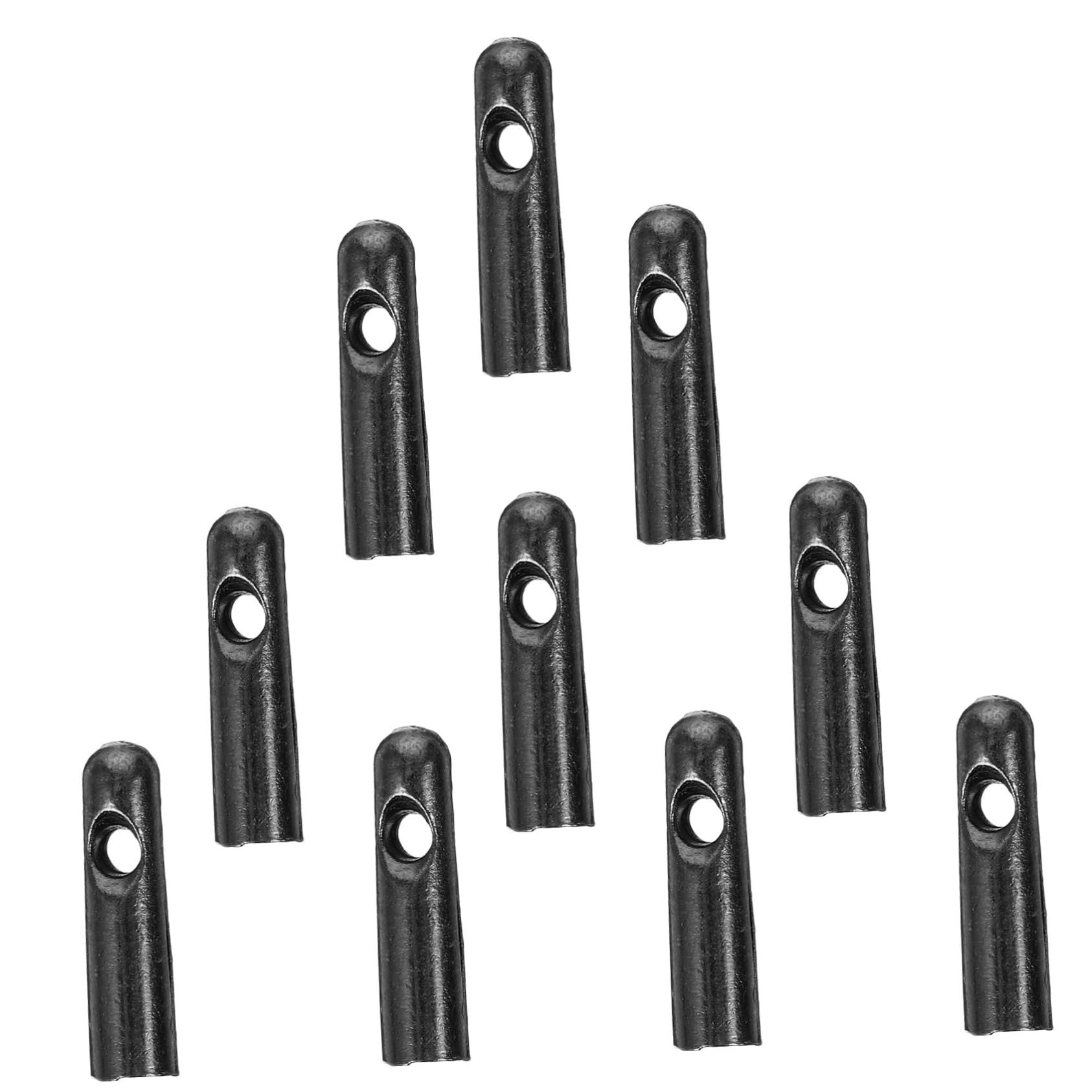 TINEASUR 10pcs Metal Umbrella Tail Beads Parasol Accessories for Repairing and Upgrading Umbrellas with Simple and Practical Design in Black