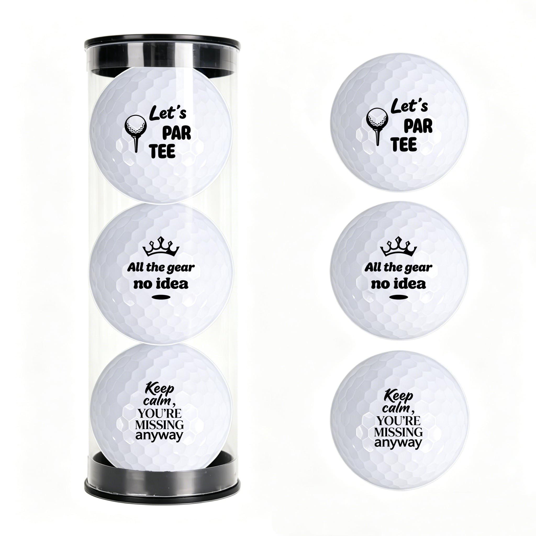 Zilaro Golf Gifts for Men,3-Pack Funny Golf Balls,Novelty Golfing Accessories for Men,Unusual Presents for Dad Husband Boyfriend Golfers, for Christmas Birthday Father's Day Secret Santa