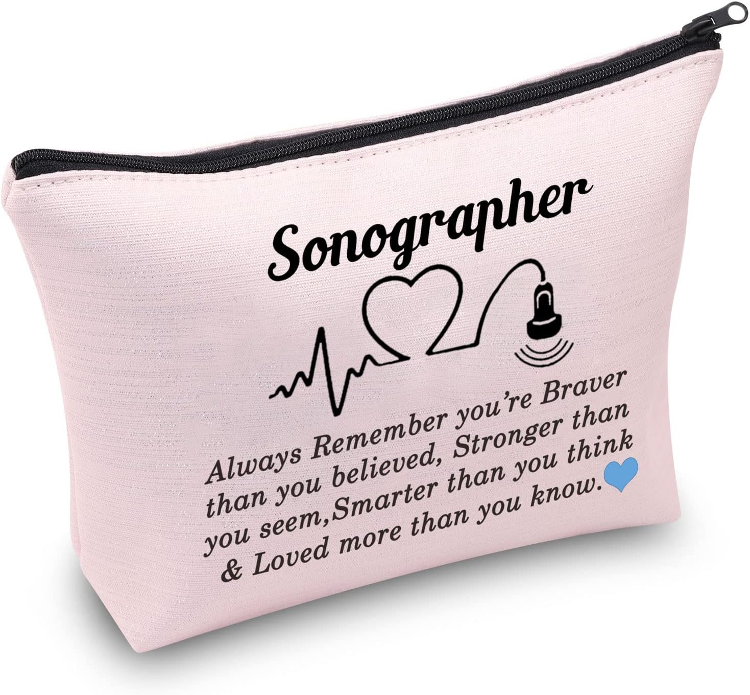 G2TUP Sonographer Gift Sonography Tech Makeup Bag Ultrasound Technician Zipper Pouch You’re Smarter Than You Think (Sonographer Makeup Bag)
