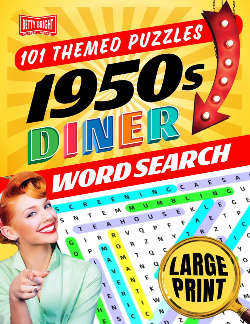1950s Drive-In Diner Word Search: A Nostalgic Journey Back to the 1950s - Perfect for Older Adults, Seniors, Baby Boomers, Elderly to Relax. (Large Print Word Find)