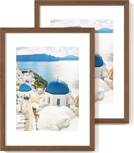 Miniatura 81 de Axeman Marco para póster de 18 x 24 pulgadas con paspartú para 16 x 20 pulgadas, marco de fotos de madera maciza de roble con vidrio templado, marco