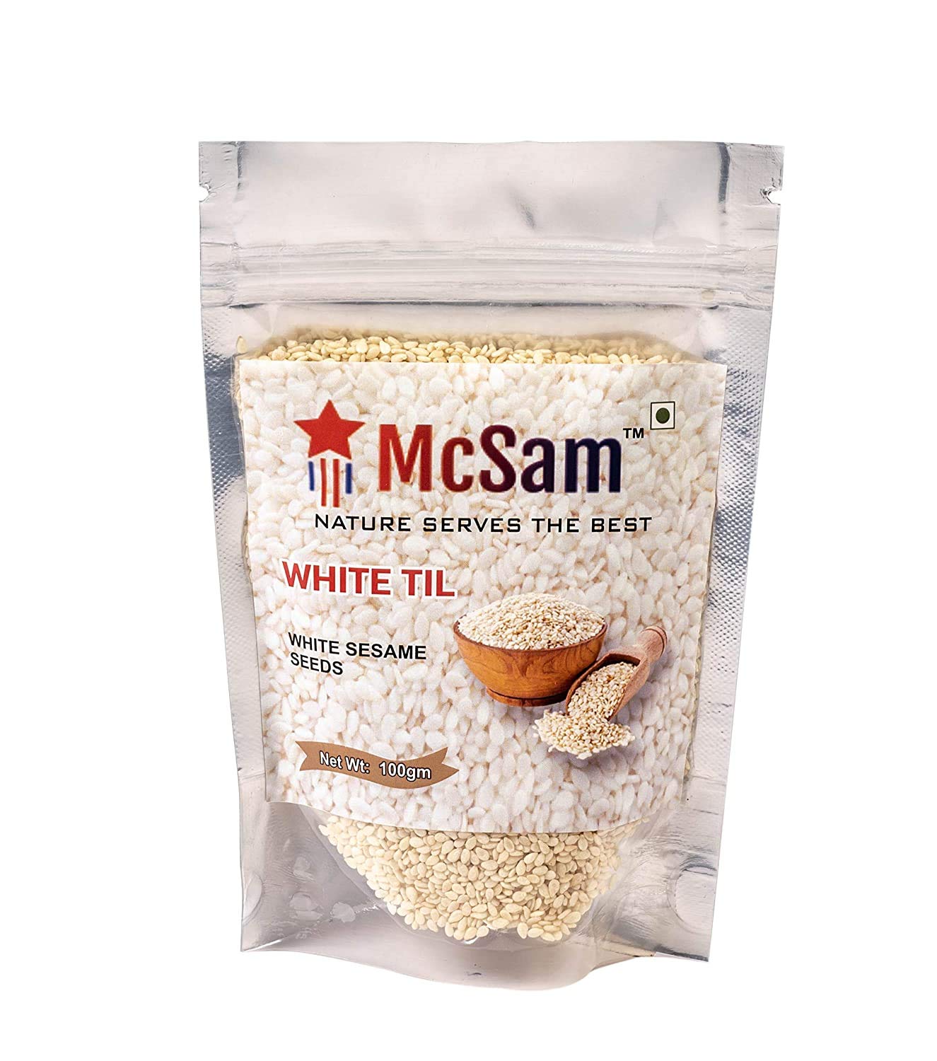 McSam Natural Black and White Sesame Seeds/ Kaale Til and Safed Til Combo 100grms Each, Best for Pooja, Cooking and Oil
