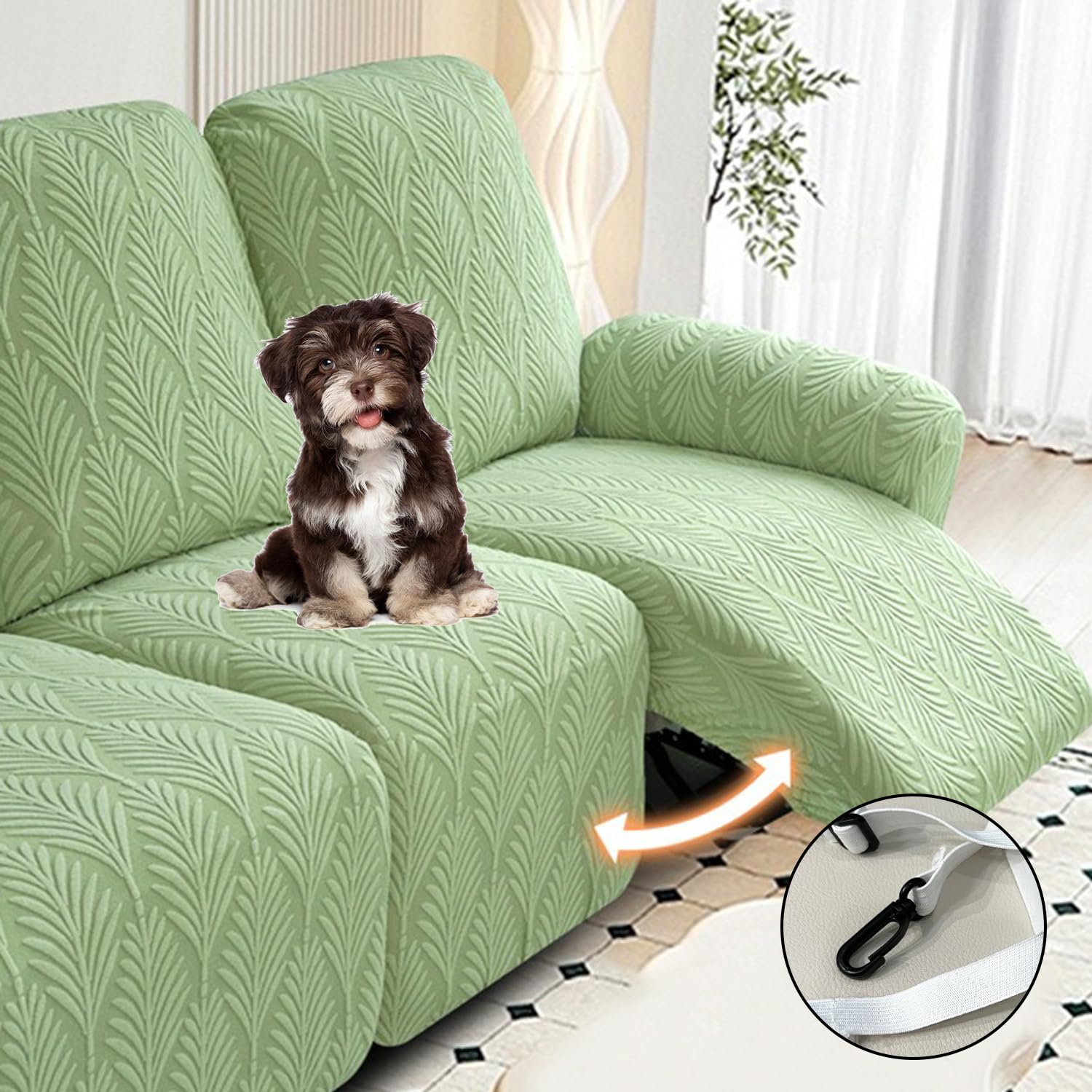 Funda Protectora Ajustable Para Sillón Reclinable De 1, 2 O 3 Plazas – Lavable Y Elástica (Polipiel Acolchada)