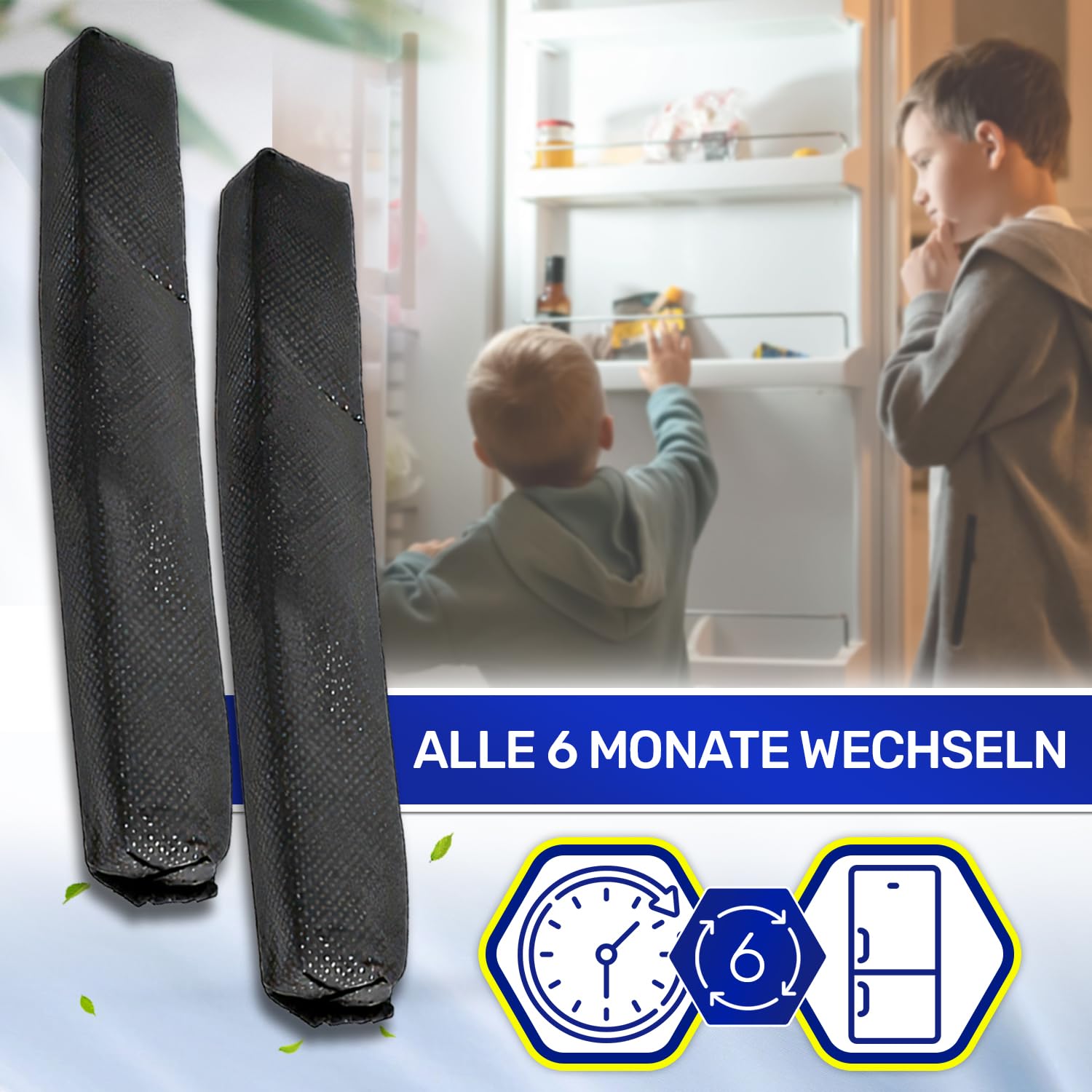 Miele Kühlschrank-Aktivkohlefilter, Originalcode 07236280, 7236280, 2 Stück MONTERAL