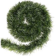 CCINEE 33ft Artificial Pine Garland, Green with, Perfect for Christmas Decor, Home Decor, Wedding, and More