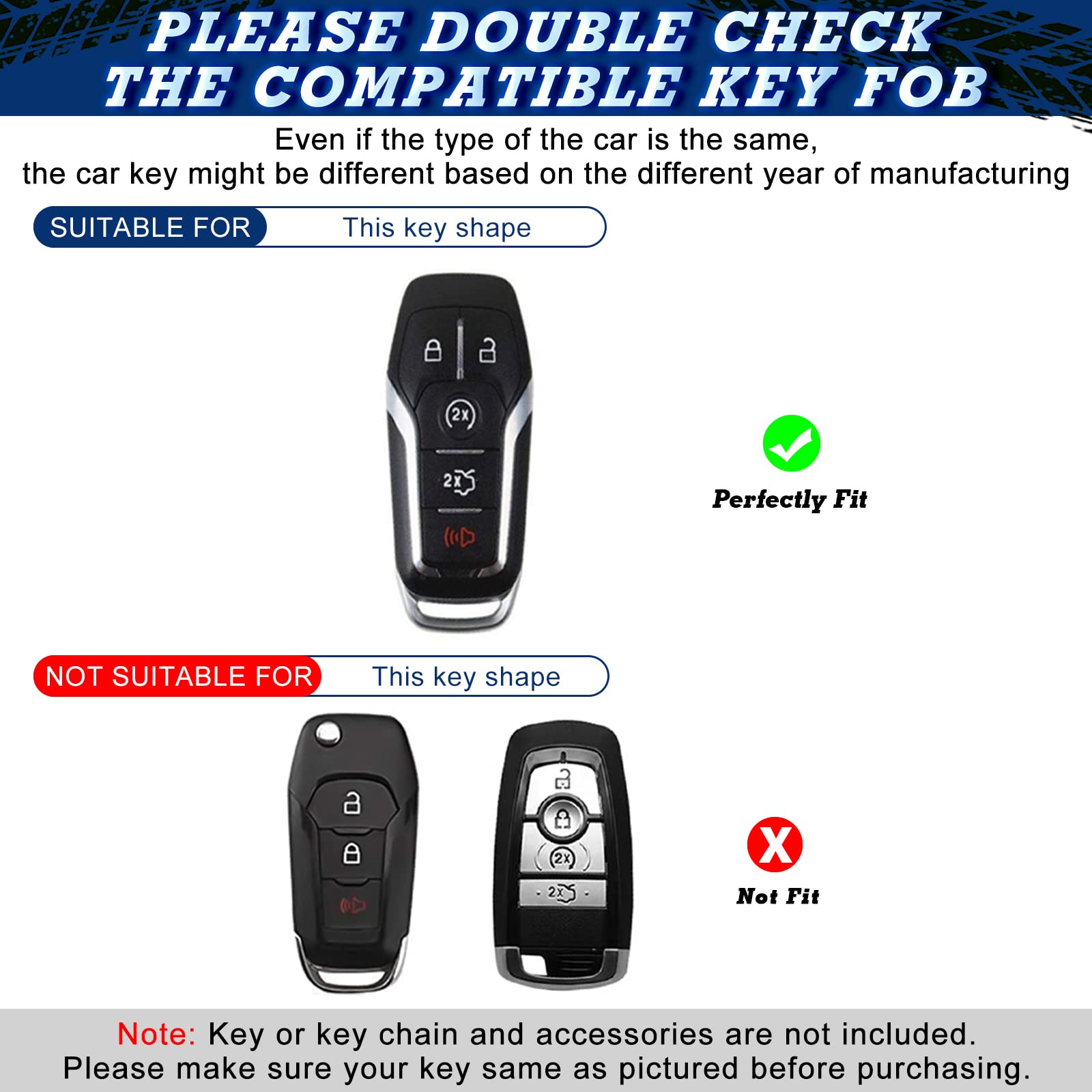 Xotic Tech Rose Gold TPU Key Fob Shell Full Cover Case, Compatible with Ford Fusion Mustang F-150 F150 Raptor F250 F-Series Edge Explorer Expedition or Lincoln MKZ MKS MKX MKC Smart Keyless Entry Key