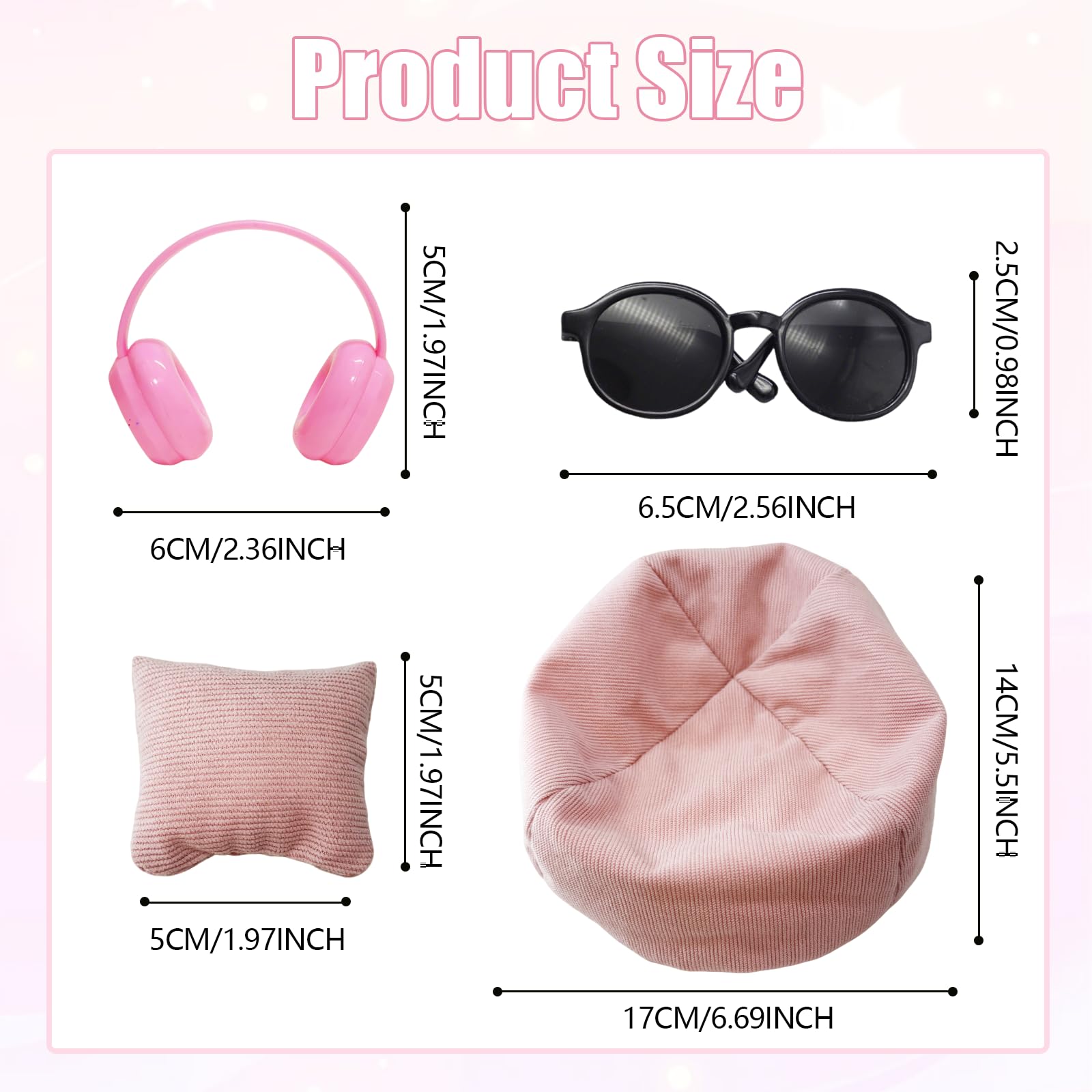 Mini Bean Bag Chair for 15-17cm Dolls Seat Soft Cute Sofa with Pillow Table - Image 3