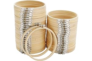 Caydo 40 Pieces 6-Inch Round Embroidery Hoops