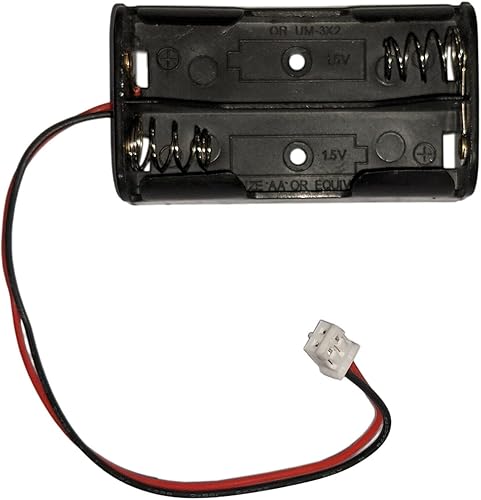Electronix Express - Soporte de batería AA con conector JST (soporta 2 pilas AA), mide 2.26 x 1.25 x 0.59 pulgadas, pesa 0.28 onzas