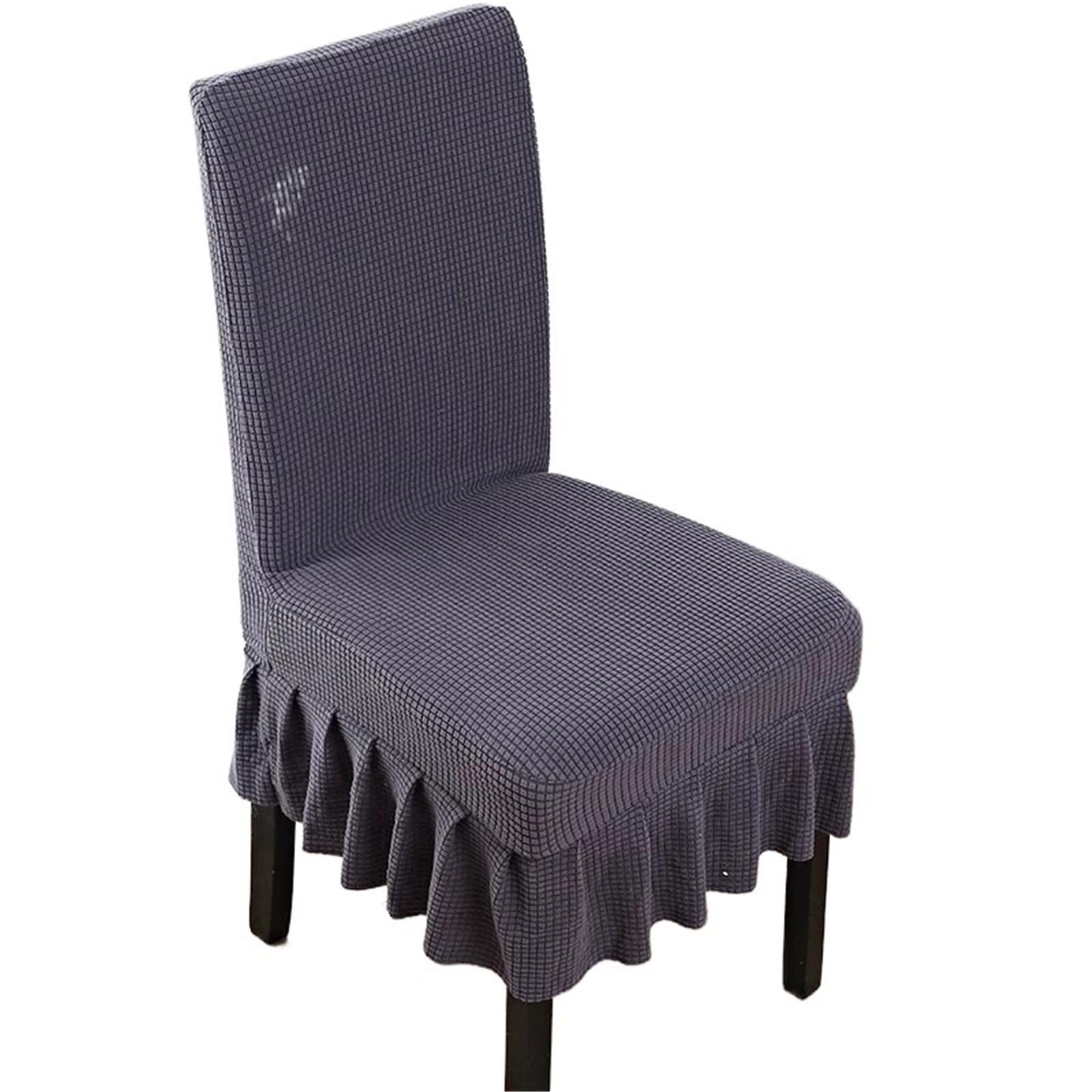 ECPGPMDLDT Chair Covers Stretch Kitchen Dining Room Chair Covers Removable Washable for Hotels Wedding Banquets Conferences(G,4pcs)