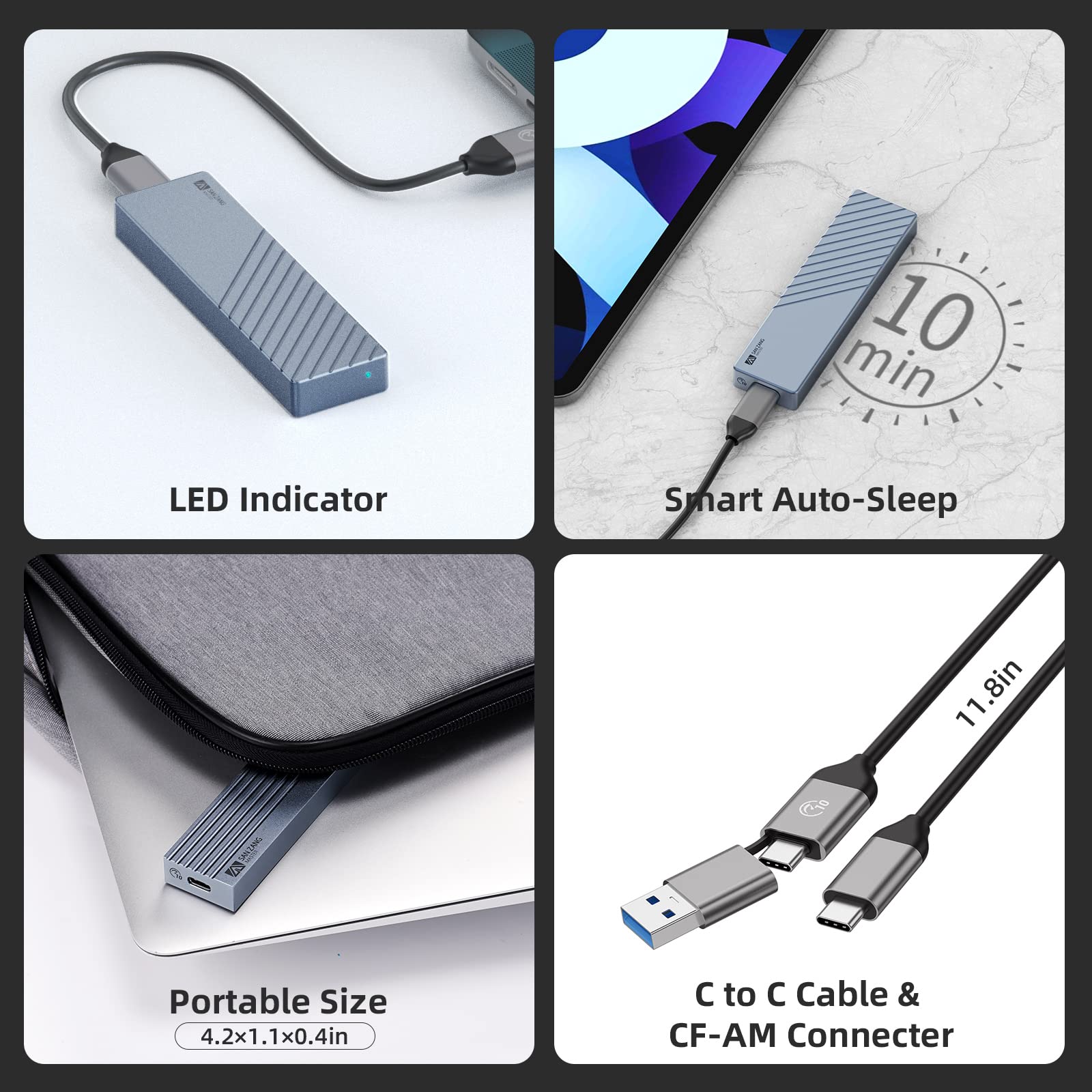 SAN ZANG MASTER 10 IN 1 M.2 SSD USB ハブ M.2 SSD 外付け
