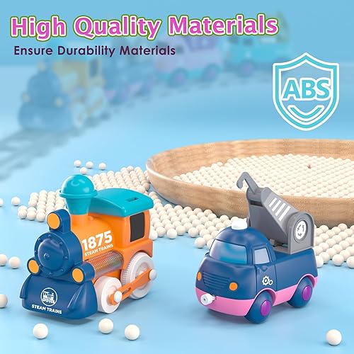 Miniatura 6 de Juego de tren para niños pequeños de 2 a 4 años, juguetes para niños de 1, 2, 3, 4 años, juguetes de tren eléctrico con música, luz, pistas, juguete