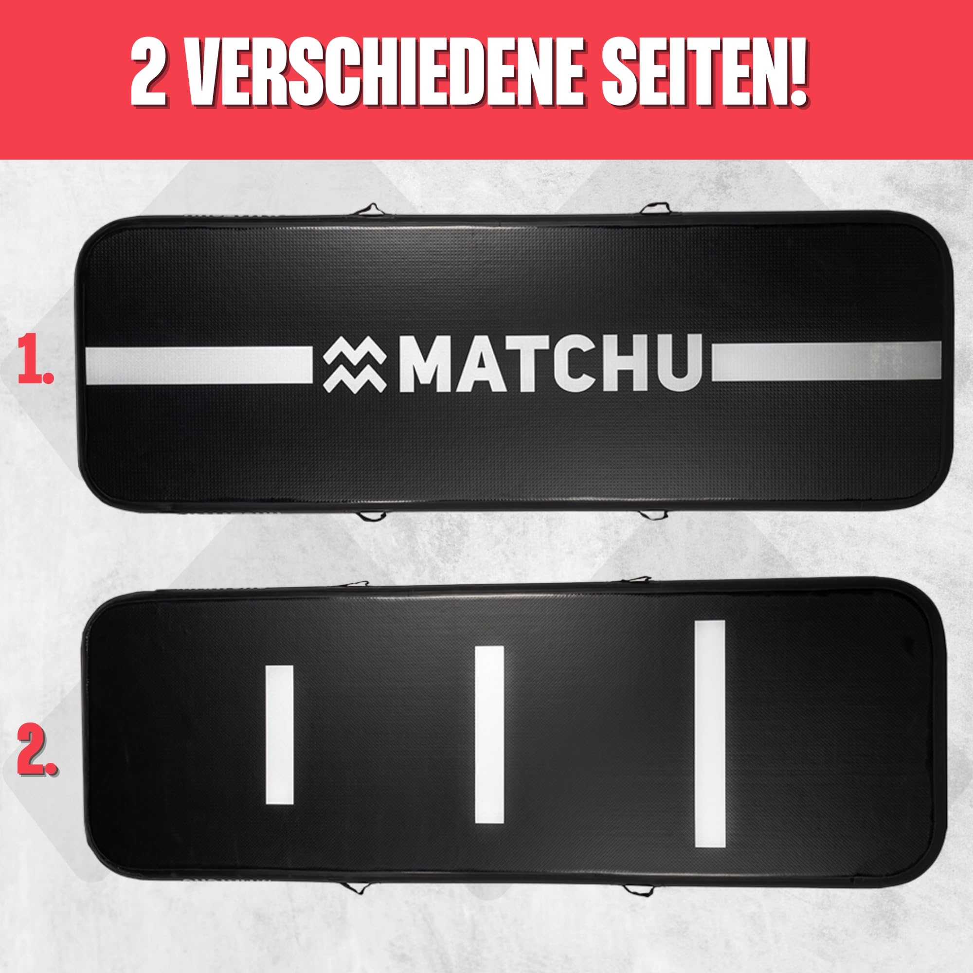 MATCHU - AirTrack - Turnmatte - Gymnastikmatte - Aufblasbar - 3x1 M - Inklusive Elektropumpe, Aufbewahrungstasche und Reparaturset - 150 KG Belastbarkeit