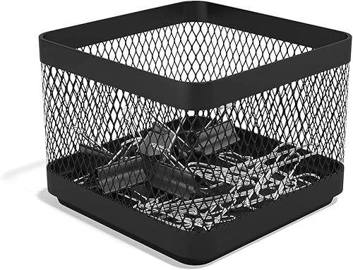 TRU RED Pequeño soporte apilable para accesorios de malla de alambre, negro mate, paquete de 3 (Tr57571-Ccvs)