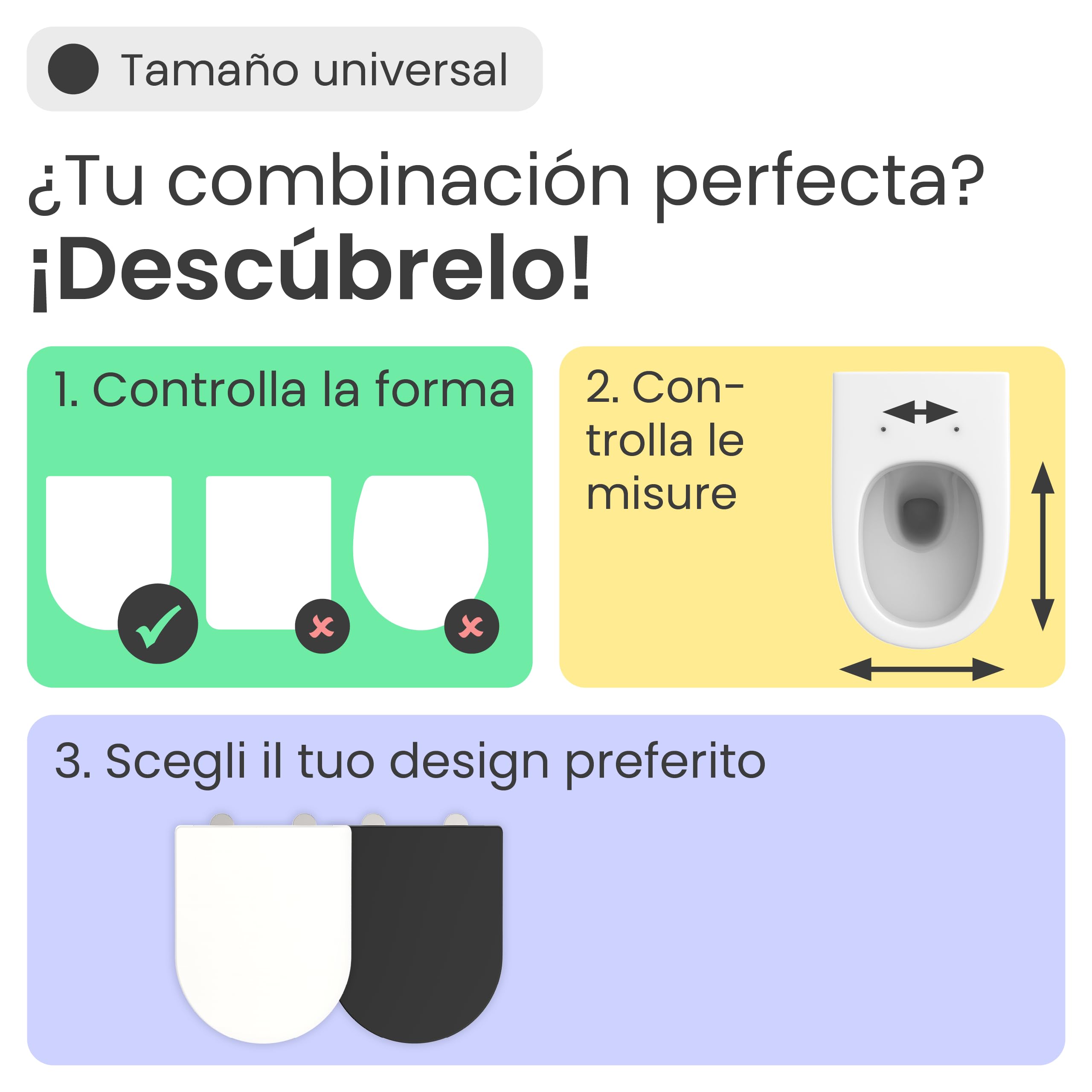 instmaier Tapa de inodoro con dispositivo de descenso automático, color negro mate, certificado TÜV, forma de D, asiento de inodoro de duroplast, función de liberación rápida