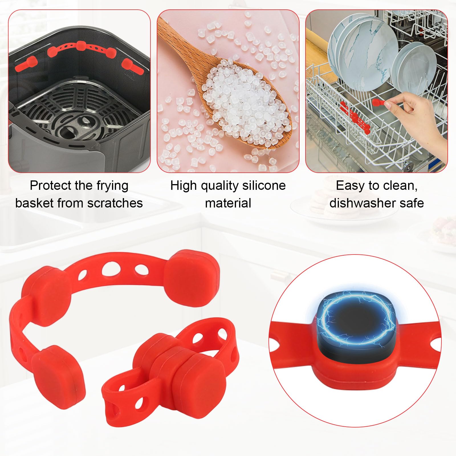 Airfryer Magnete Für Backpapier - 6 Stück Hitzebeständig Bis 230°C