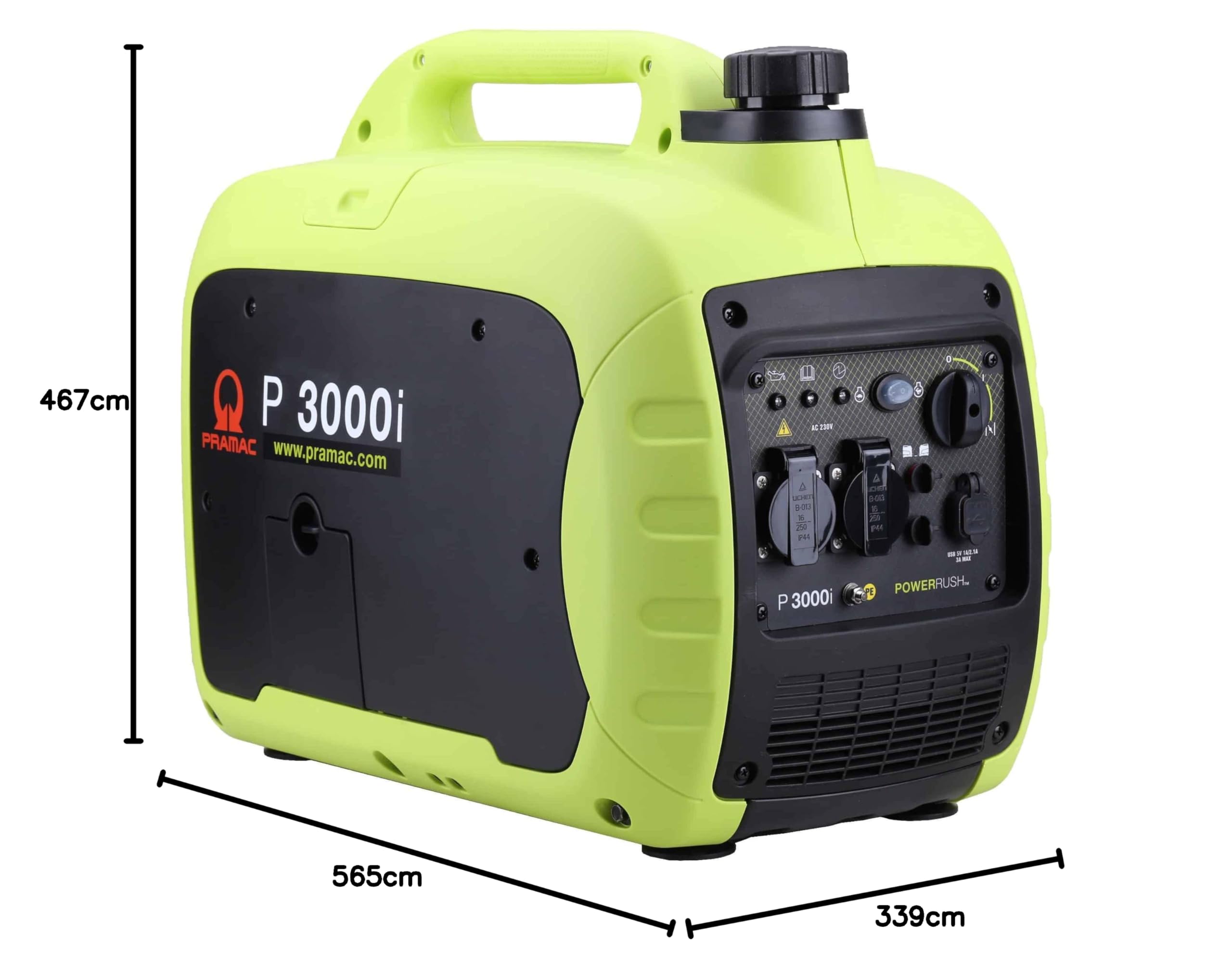 GENERADOR GAS. MOTOR PRAMAC OHV 230V VER P3000I INVERTER PRA
