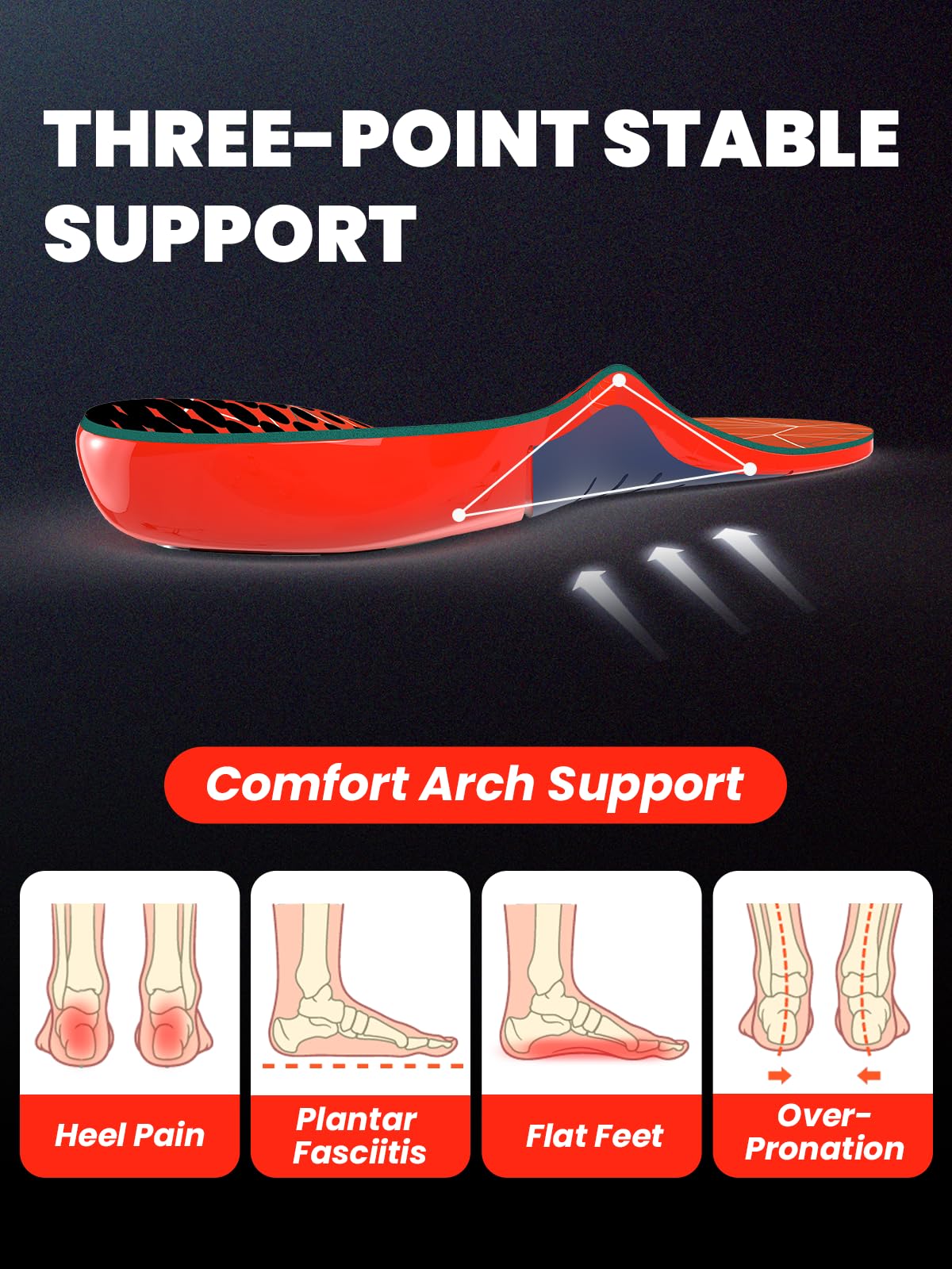 Welnove Semelle Carbone pour Running, Semelle Sport pour Football et Basketball – Dotées d'un soutien de la voûte plantaire, ces semelles améliorent les performances-XL-Femme 43-44|Homme 41-42