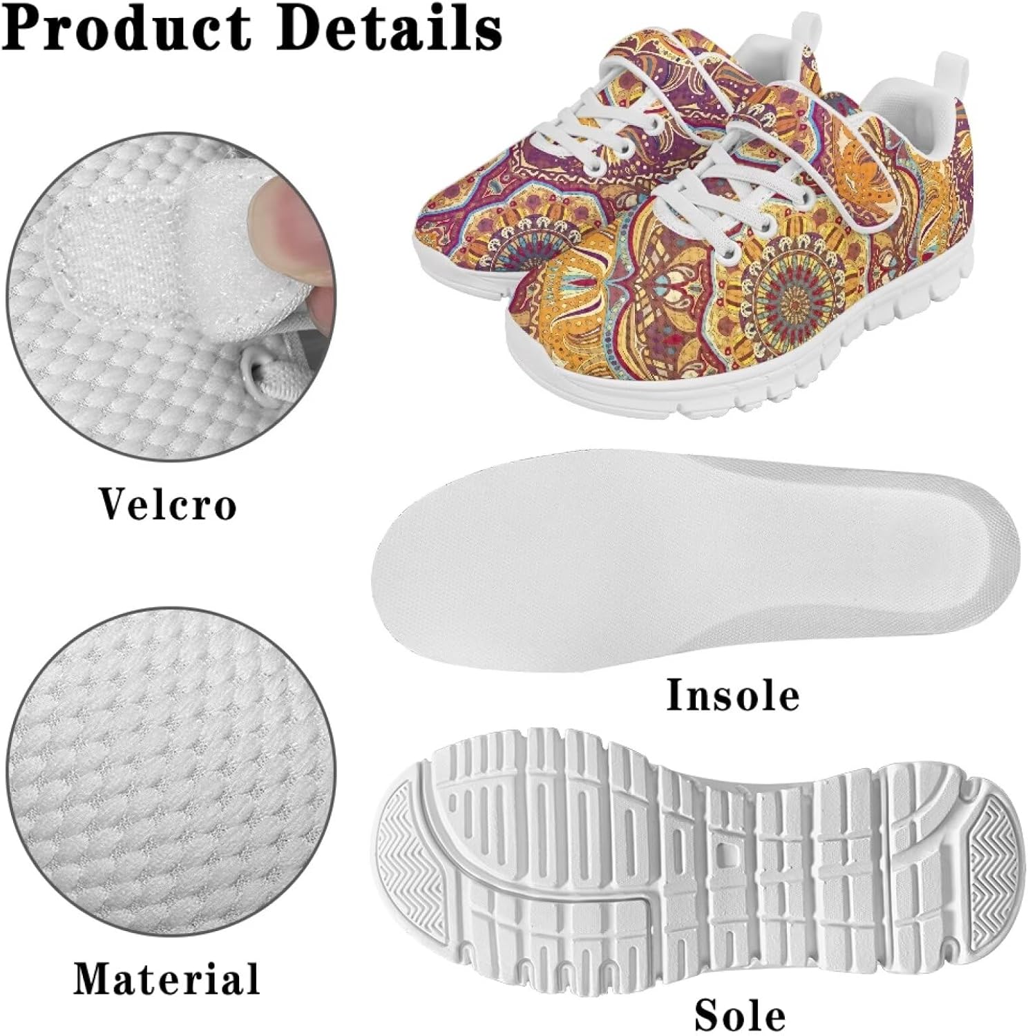 Girls Boys Lightweight Strap Sneakers Non-Slip Running Athletic Shoes High Top Barefoot Shoes Walking Sneakers